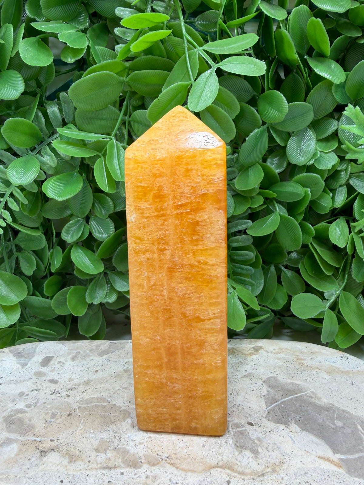 Crystallised Orange Calcite Tower 498g| Energy • Joy • Creativity