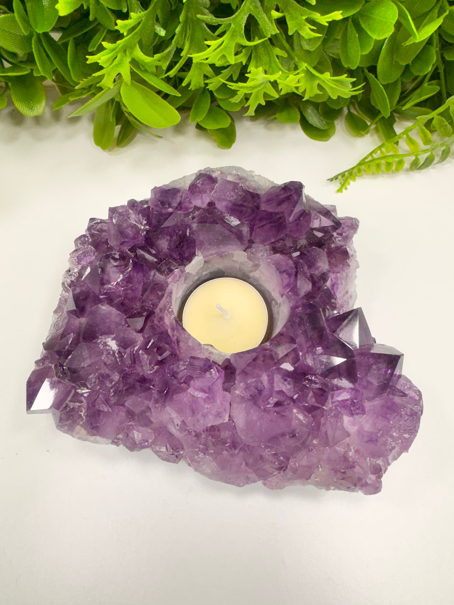 Amethyst Tealight Holder  1144g