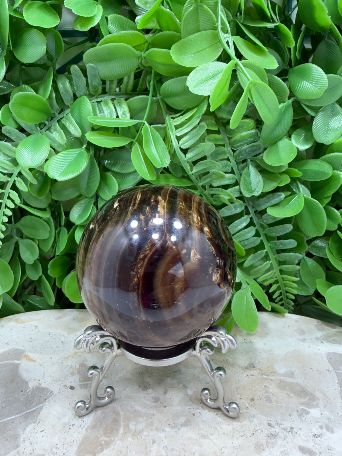 Chocolate Calcite Sphere | Grounding • Emotional Balance • Inner Strength