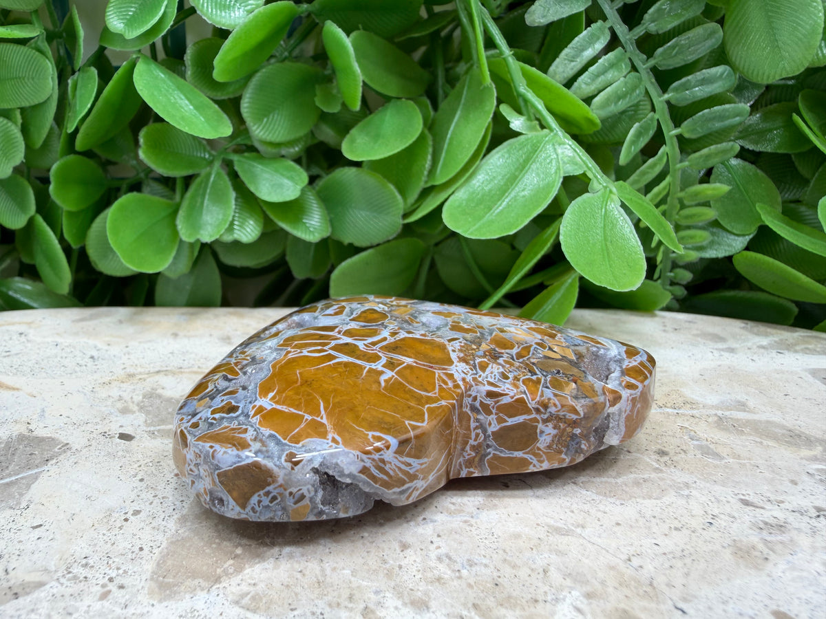 Brecciated Drusy Agate Heart | Strength • Grounding • Stability