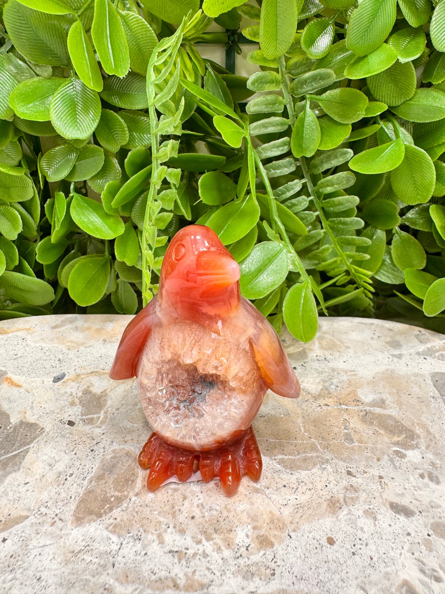 Carnelian Druzy Penguin 138g