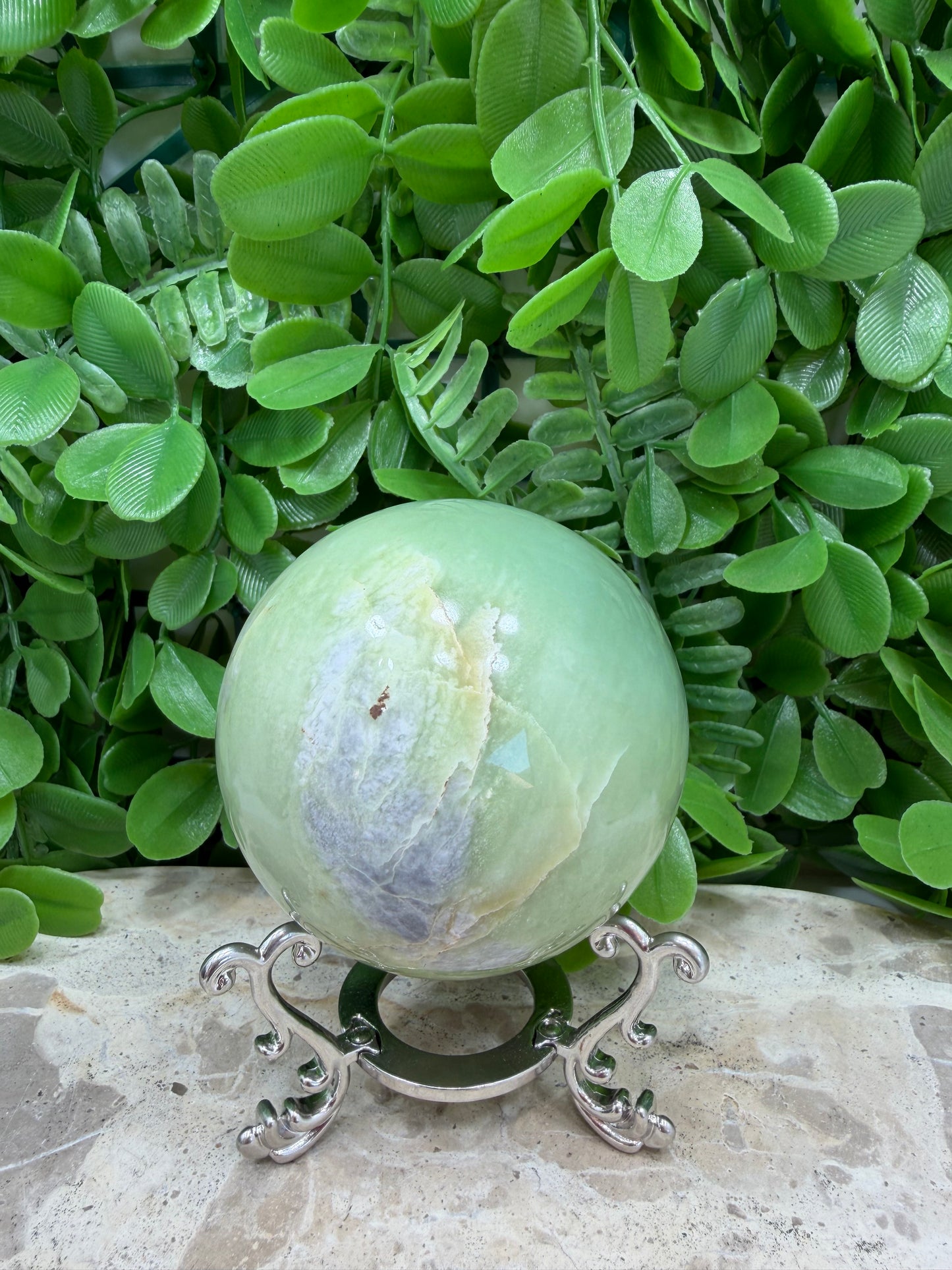 Flower Jade Sphere 460g