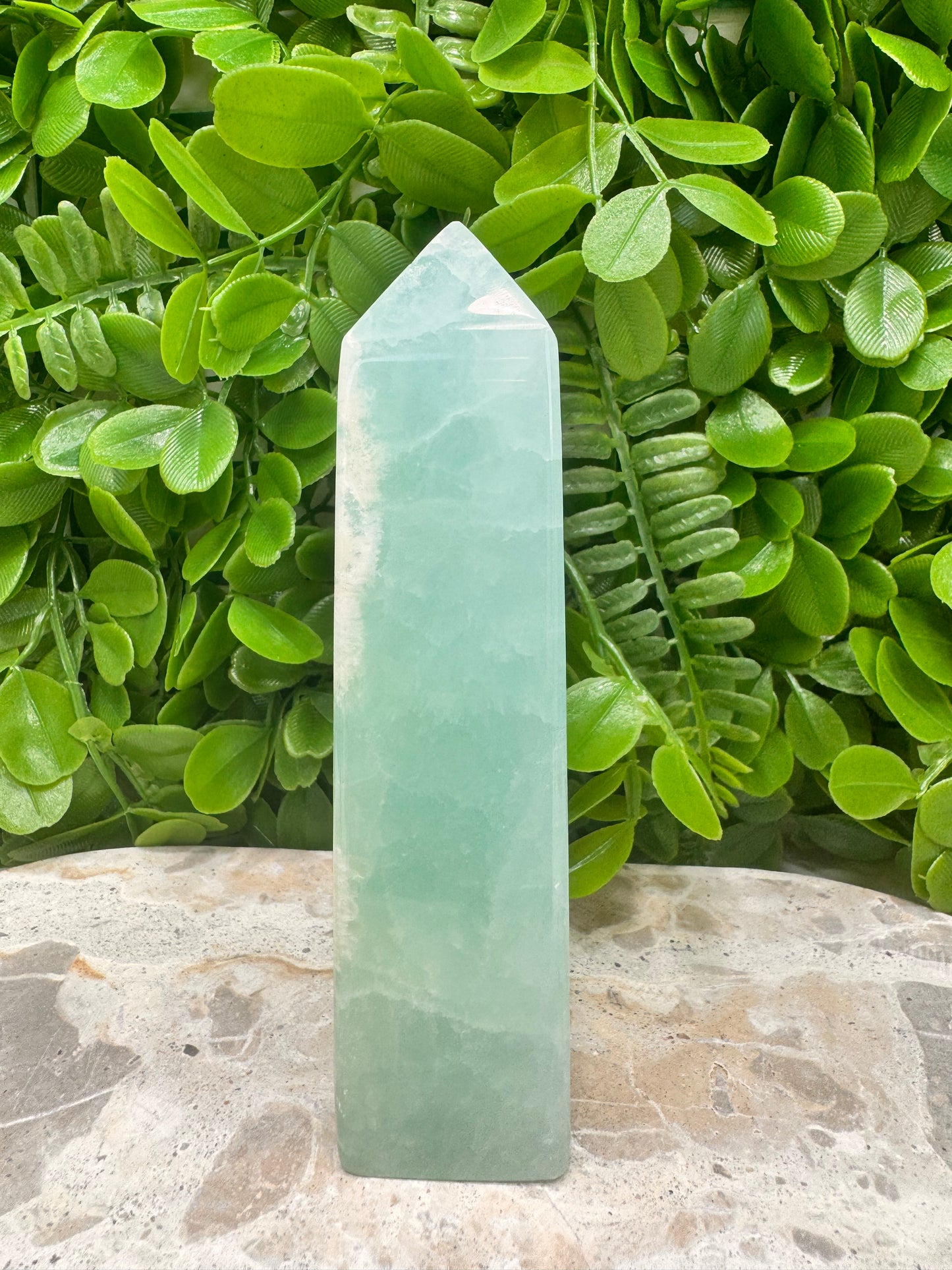 Pistachio Calcite Tower 422g