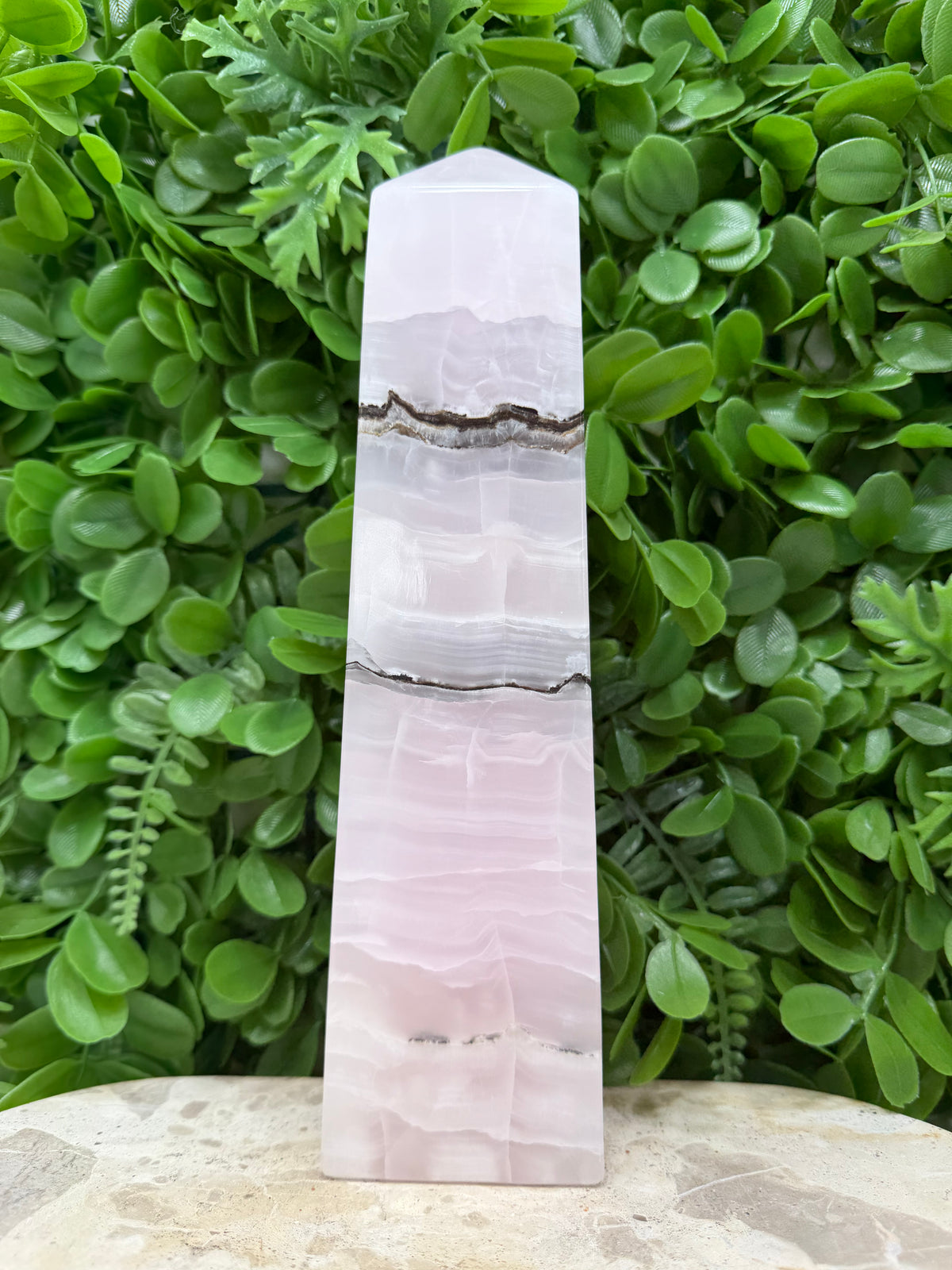 Smokey Pink Mangano Tower | Love • Compassion • Calm