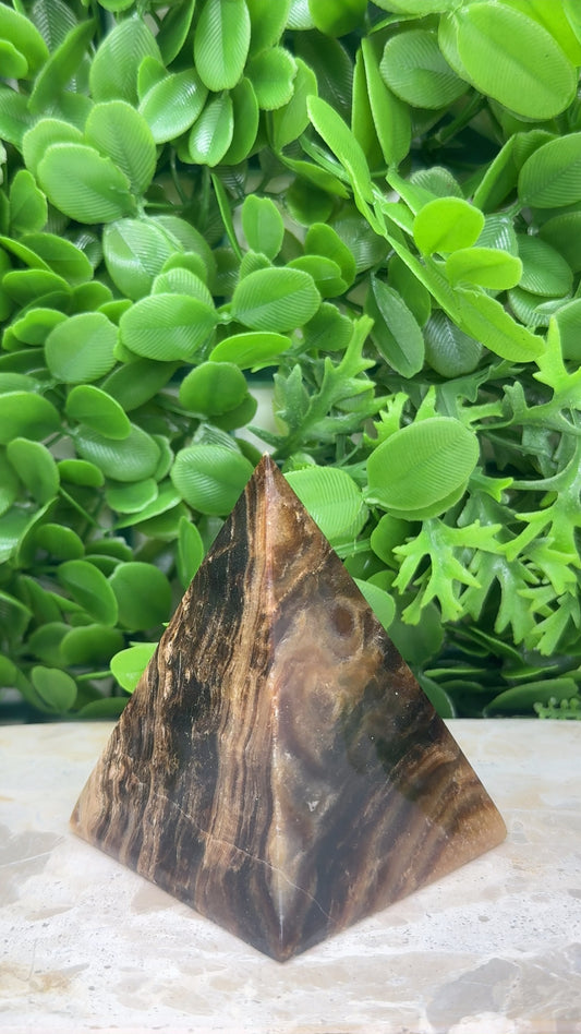 Chocolate Calcite Pyramid 392g