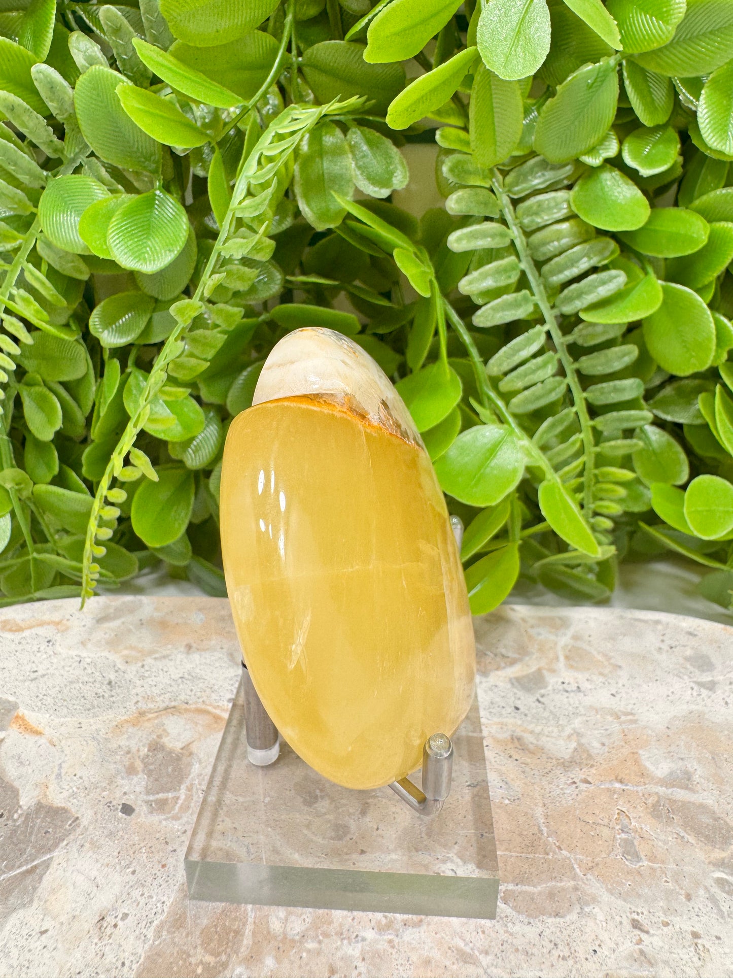 Lemon Banded Calcite Heart 208g