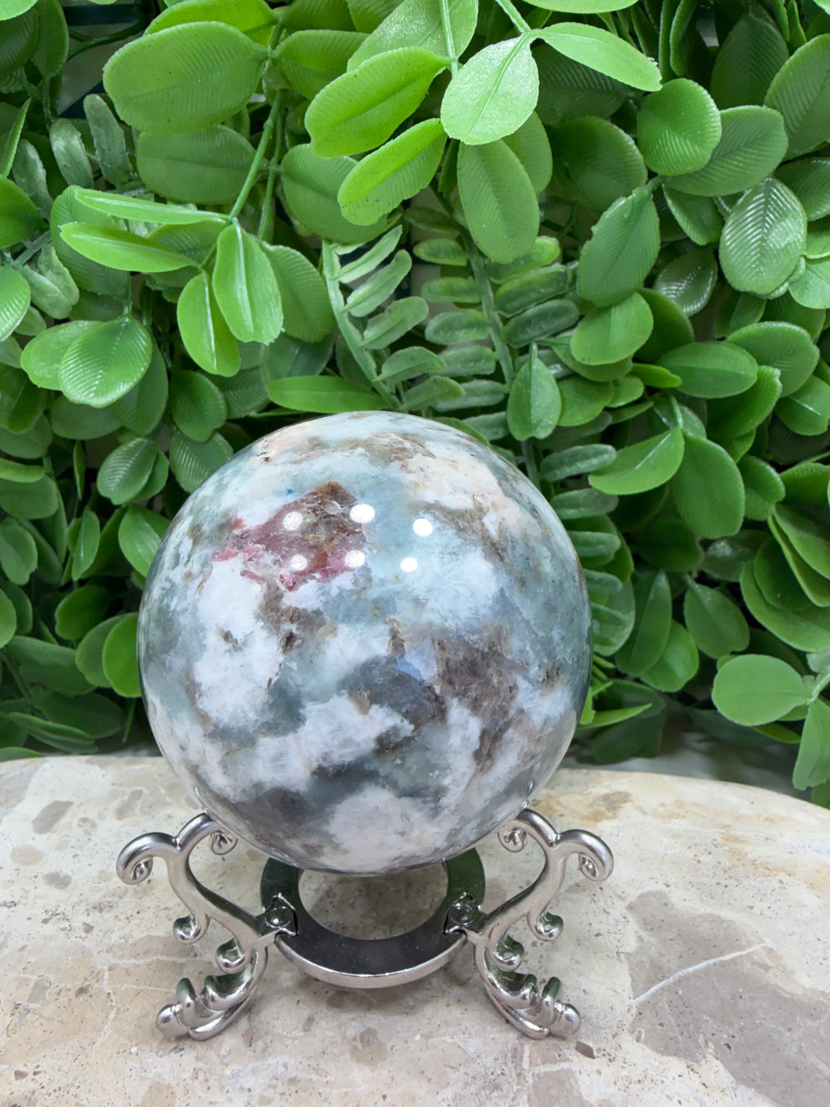 Unicorn Stone Sphere 442g | Calm • Love • Positivity
