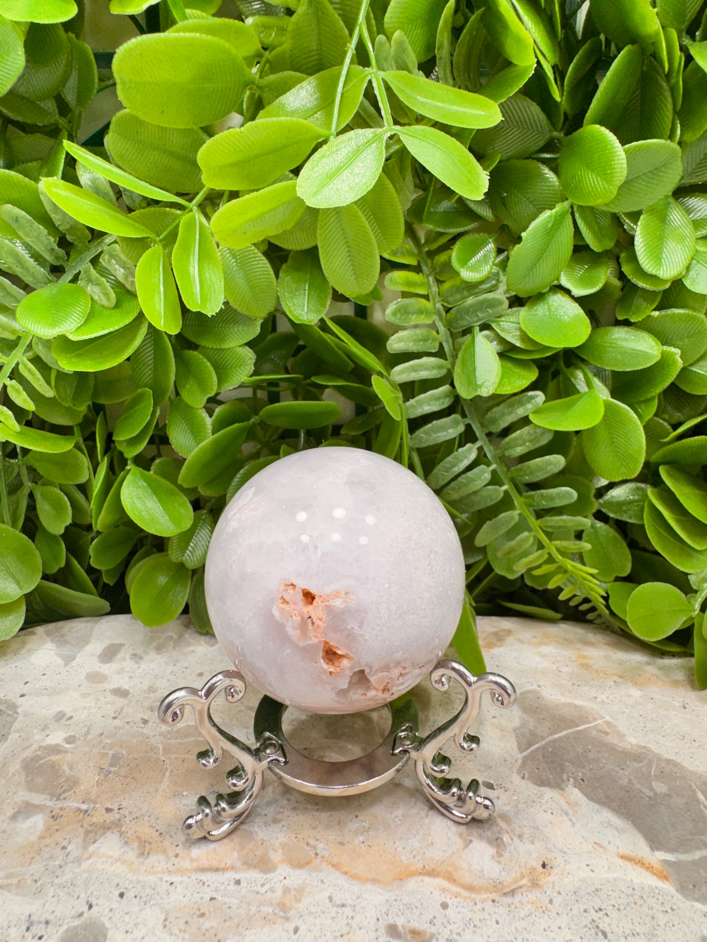 Flower Agate Sphere 226g