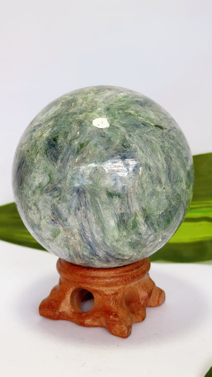 Blue/Green Kyanite Sphere 644g