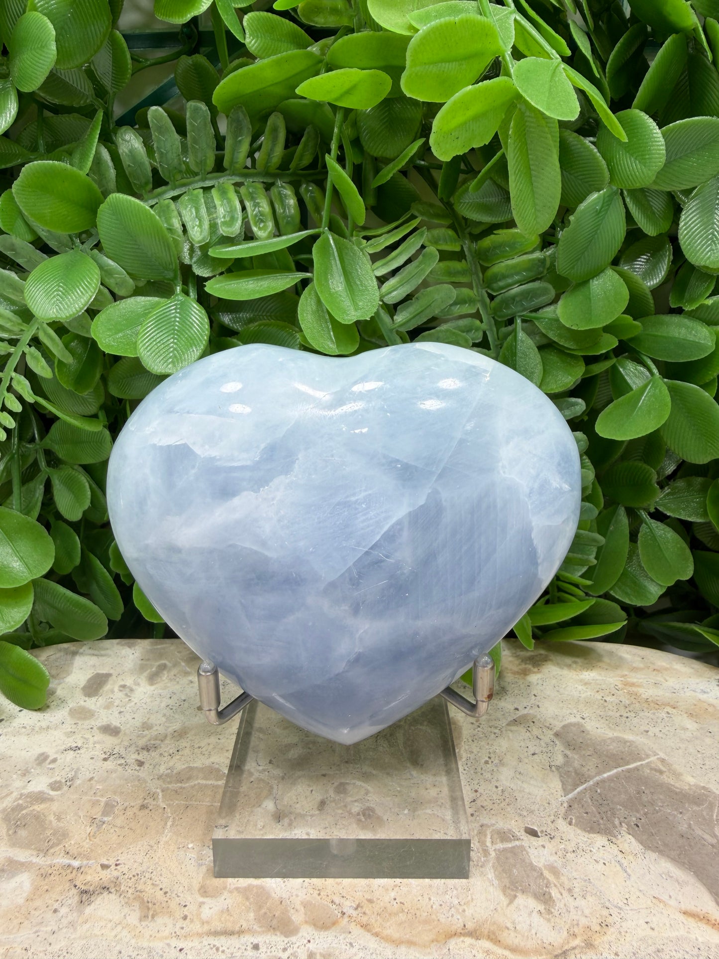 Blue Calcite Heart 378g