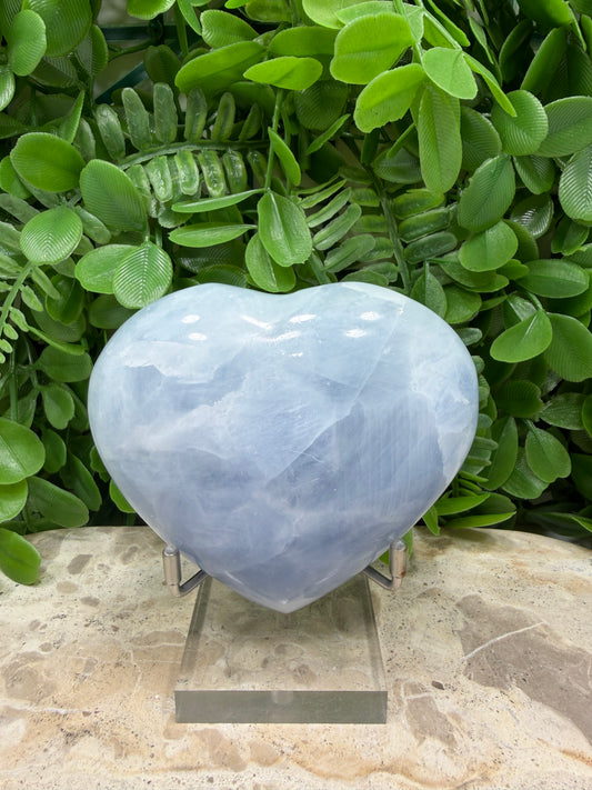 Blue Calcite Heart 378g