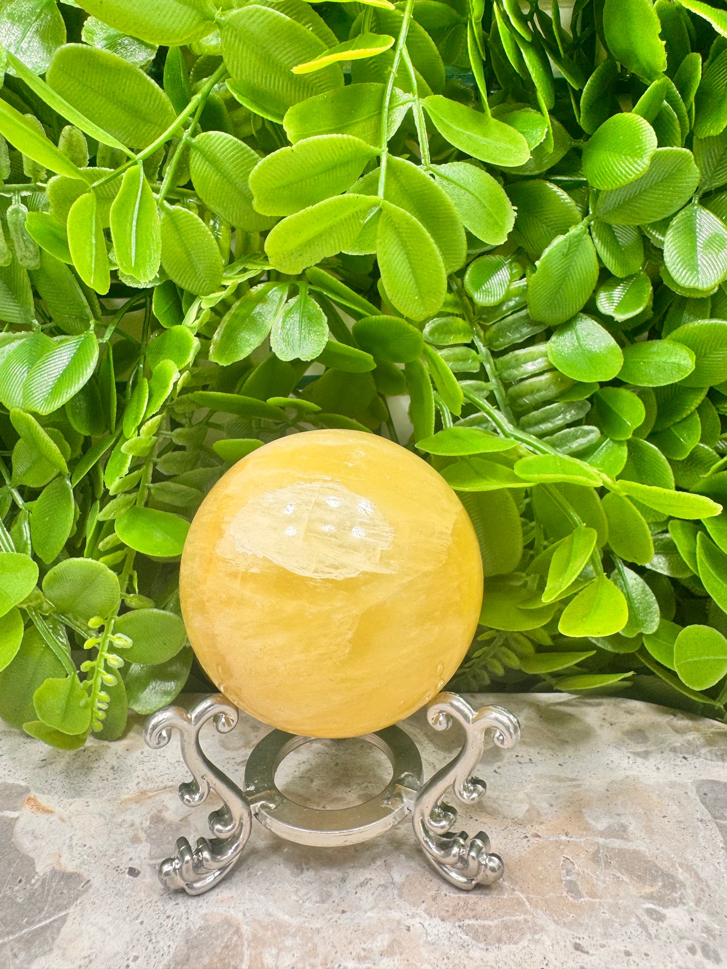 Lemon Calcite Sphere 360g