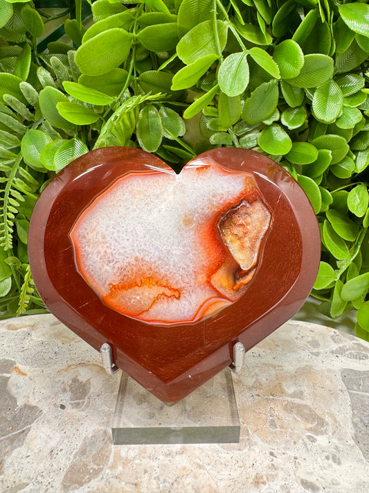 Carnelian Druzy Heart 242g