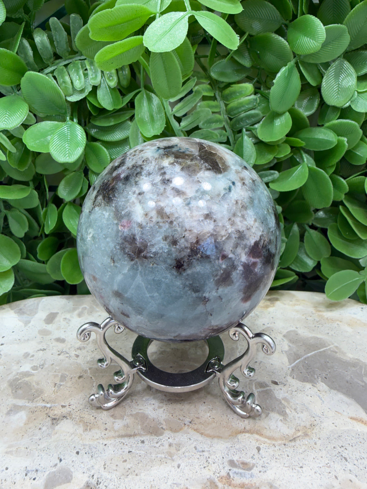 Unicorn Stone Sphere 570g | Calm • Love • Positivity