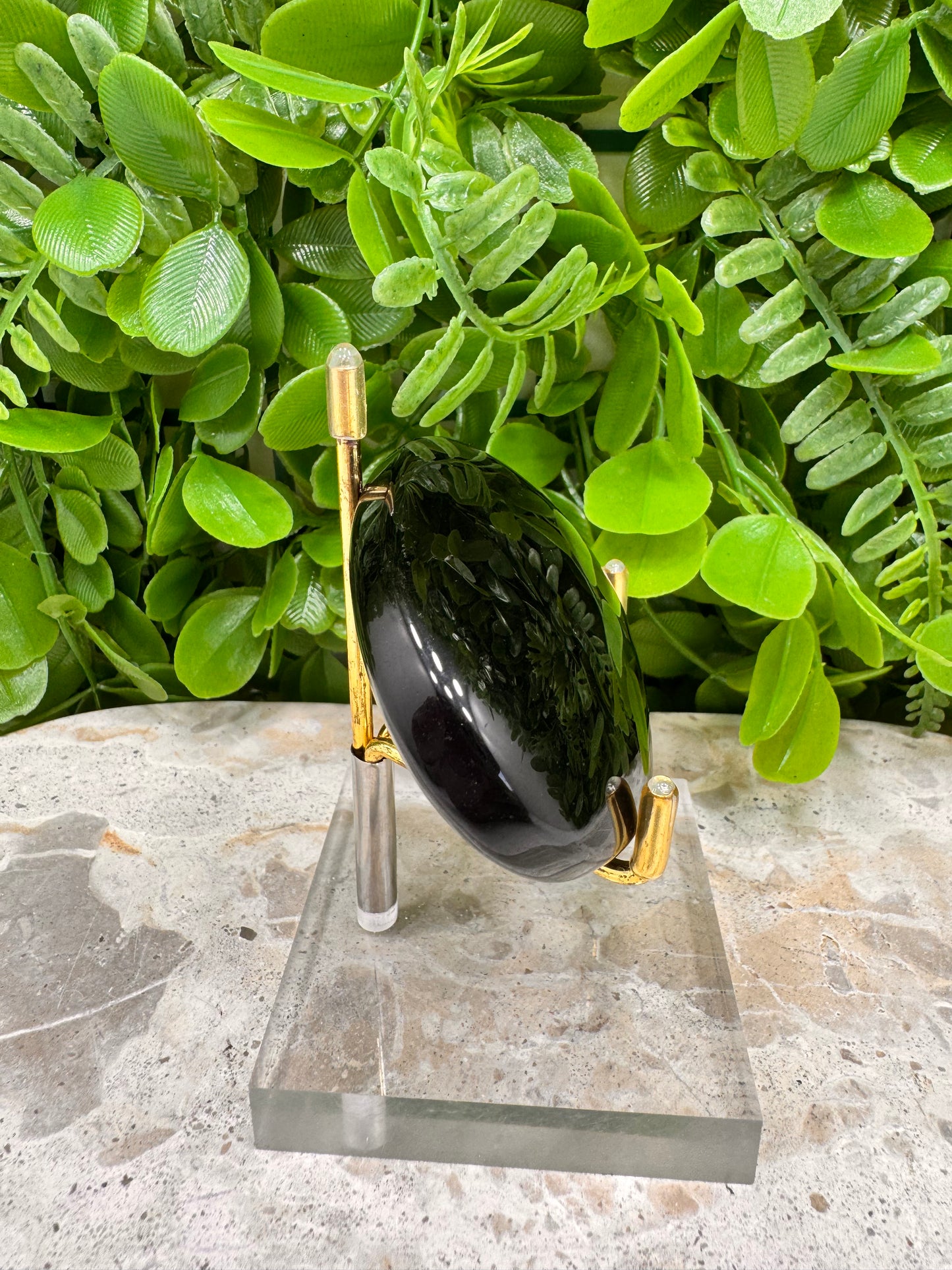 Black Obsidian Palm Stone 126g