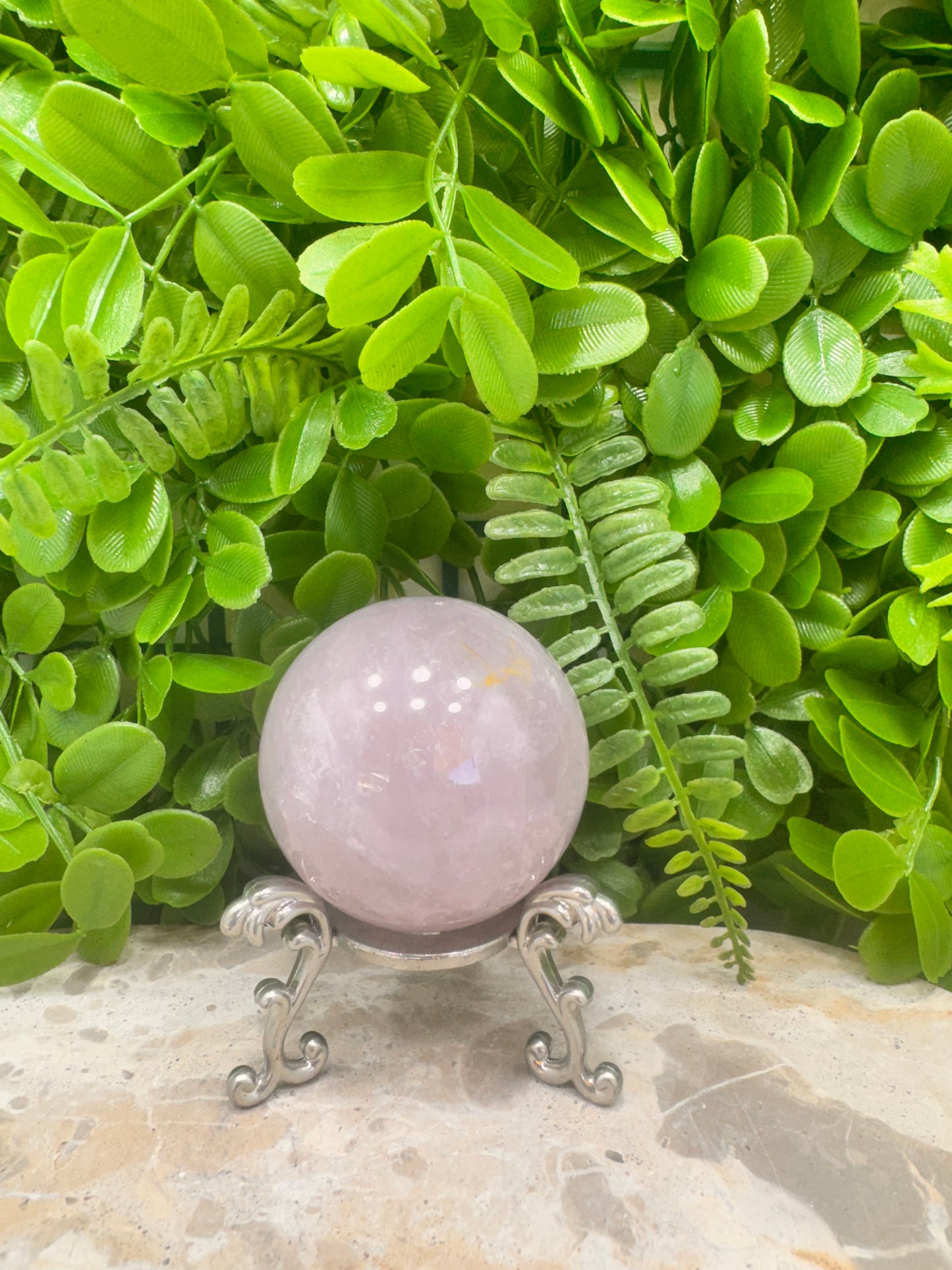 Lavender Rose Quartz Sphere 310g