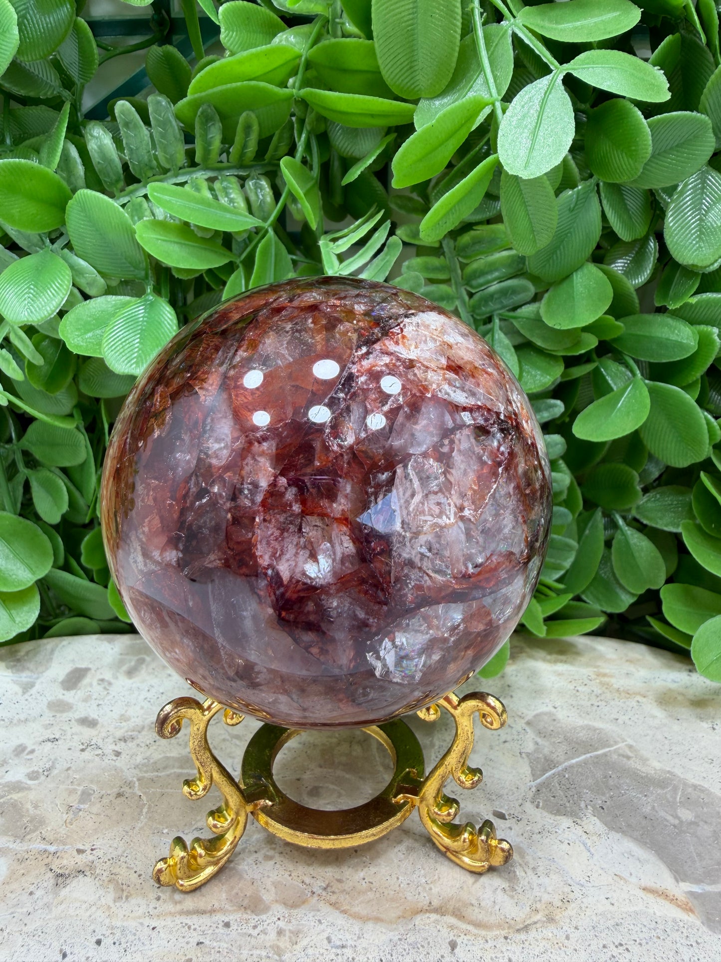 Fire Quartz Sphere 724g