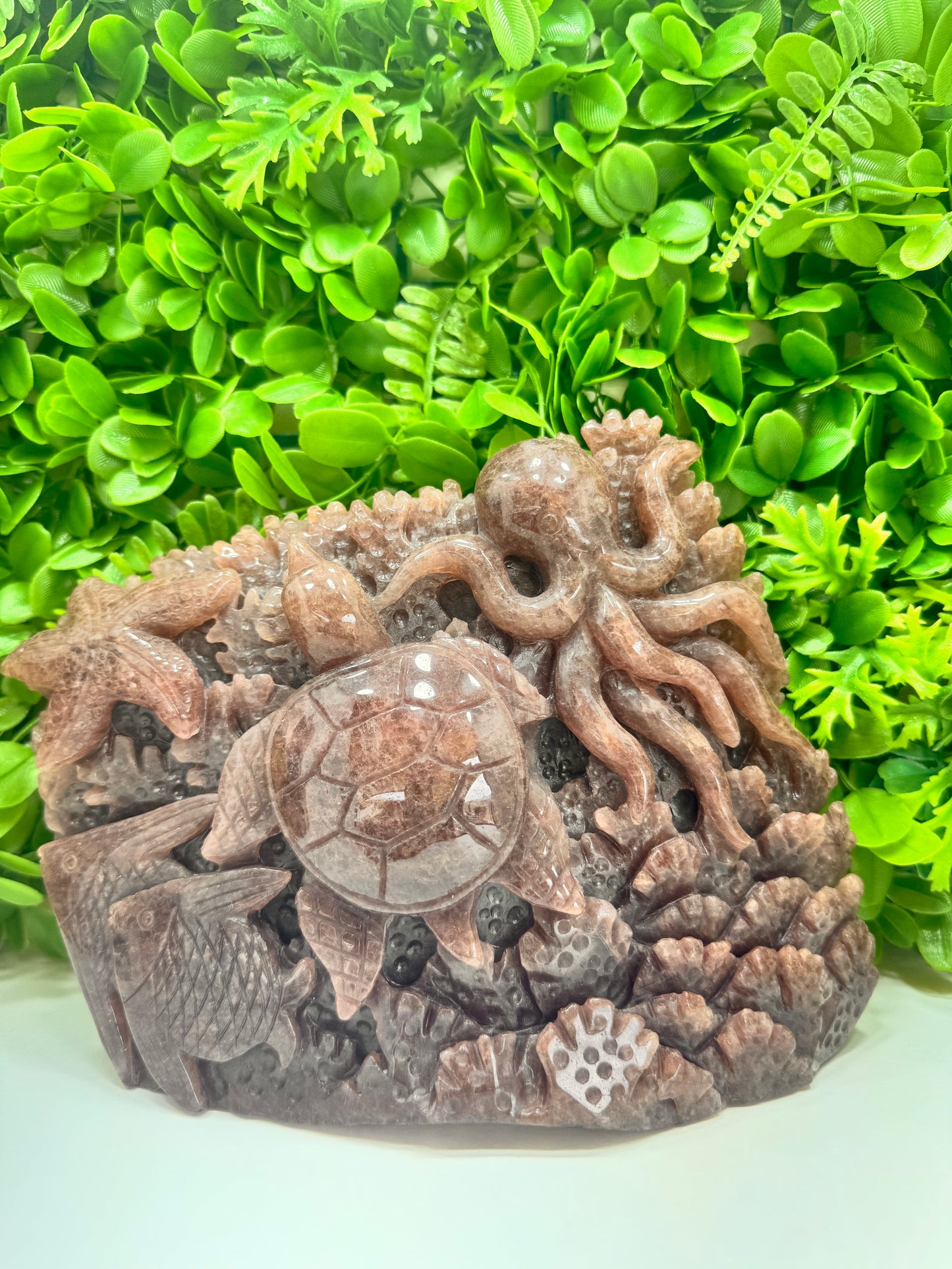 Strawberry Quartz Sea Life 3506g