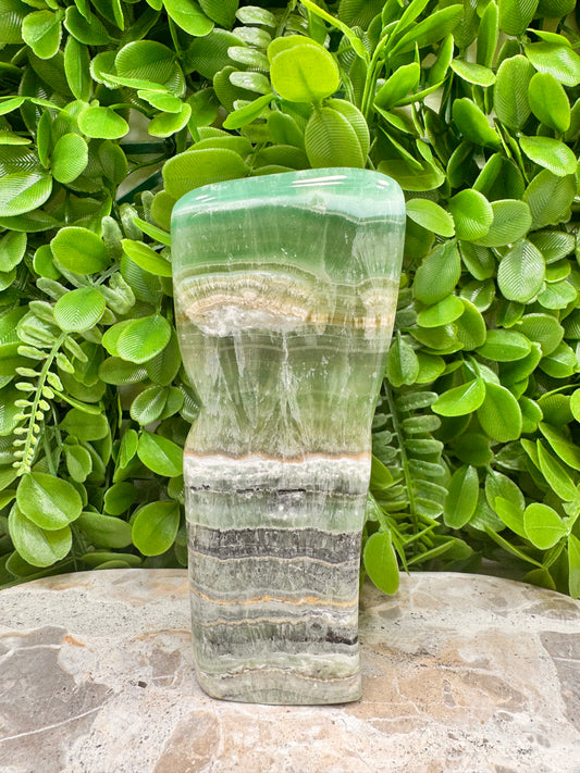 Emerald Kiwi Calcite Freeform 504g