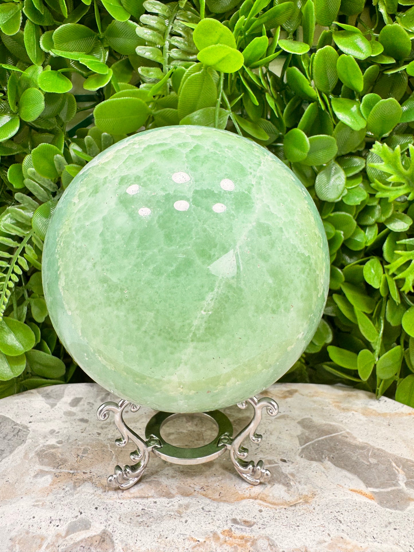 Pistachio Calcite Sphere 2066g