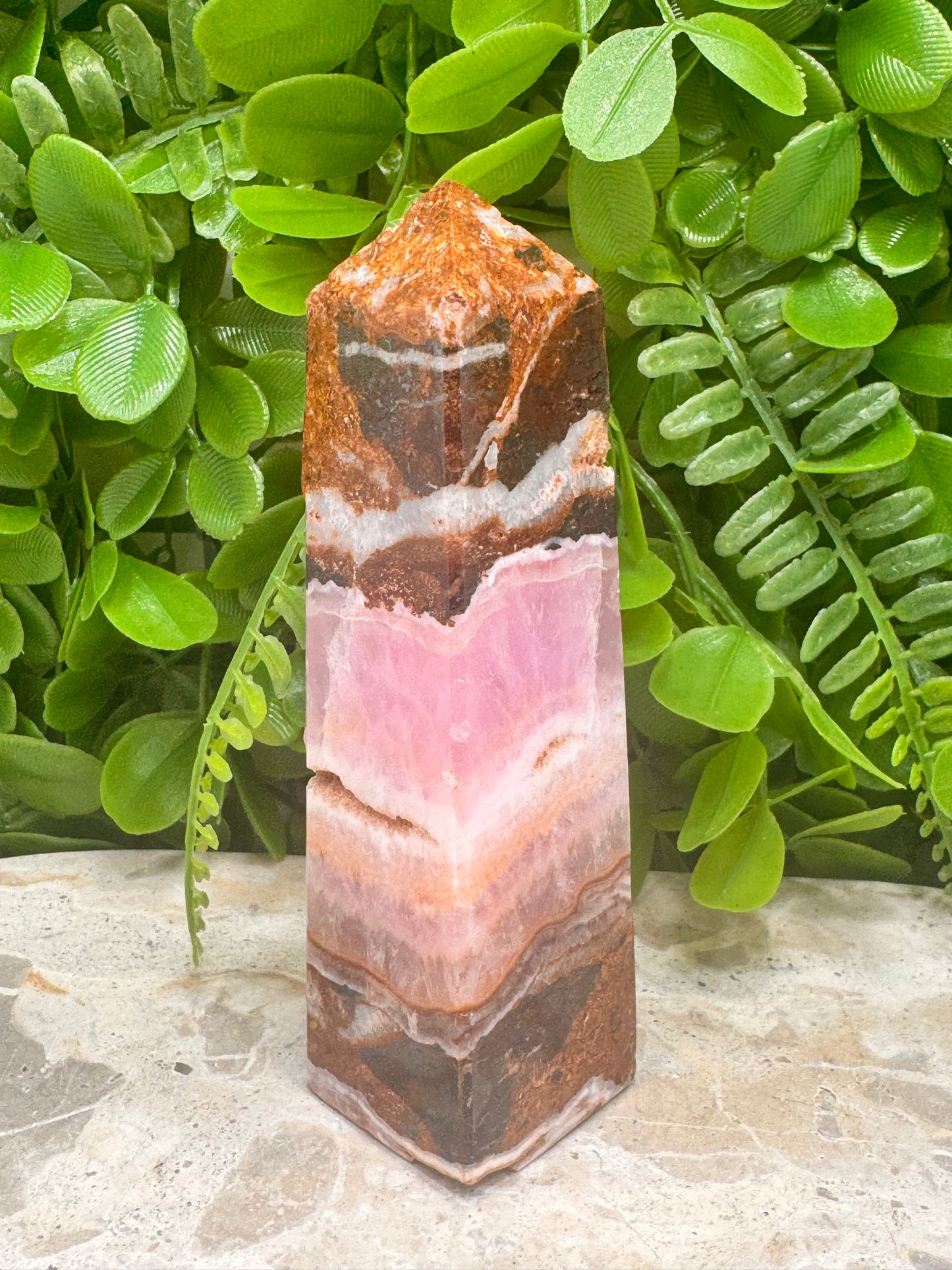Pink Aragonite Tower 290g