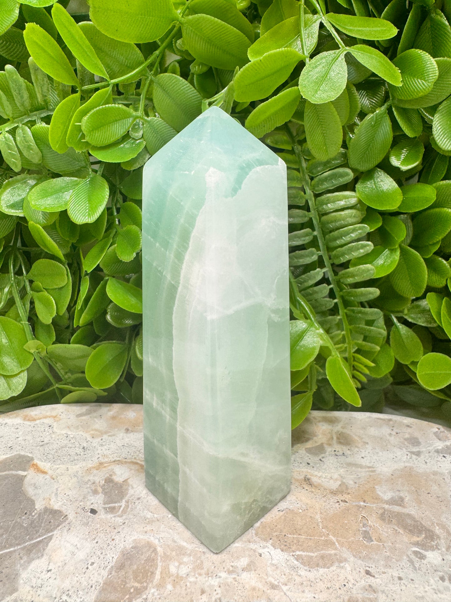 Pistachio Calcite Tower 436g