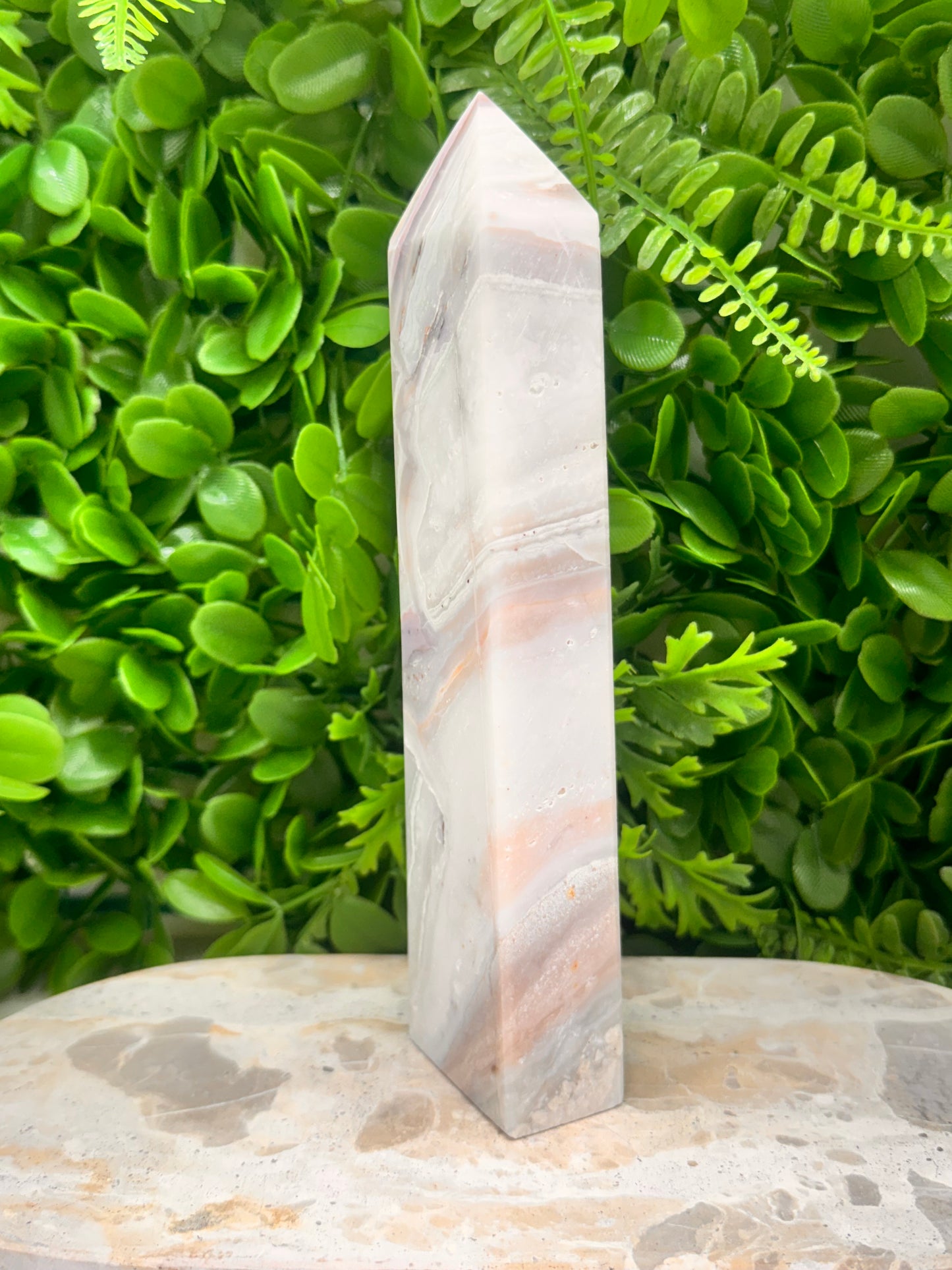 Pink Agate Tower 652g