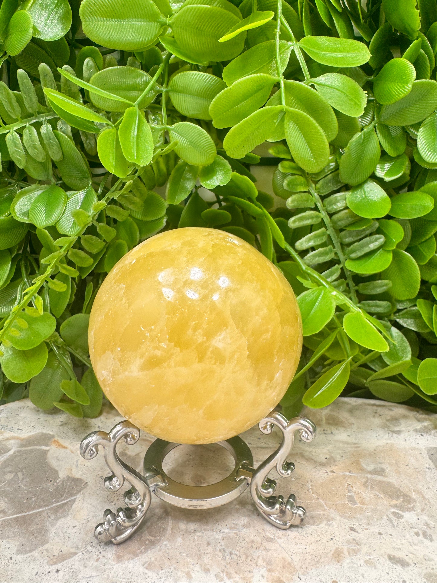 Lemon Calcite Sphere 488g