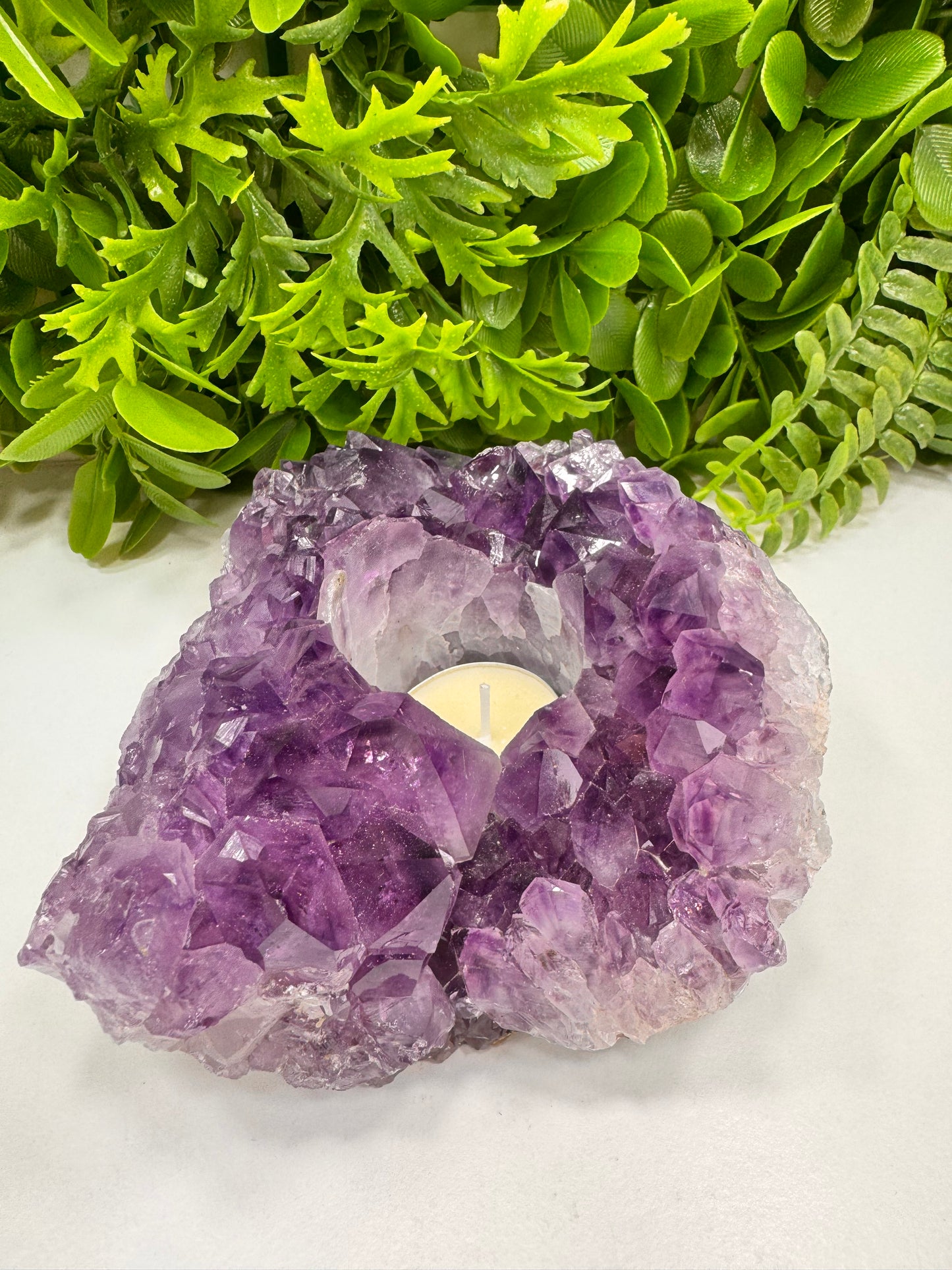 Amethyst Tealight Holder  1144g