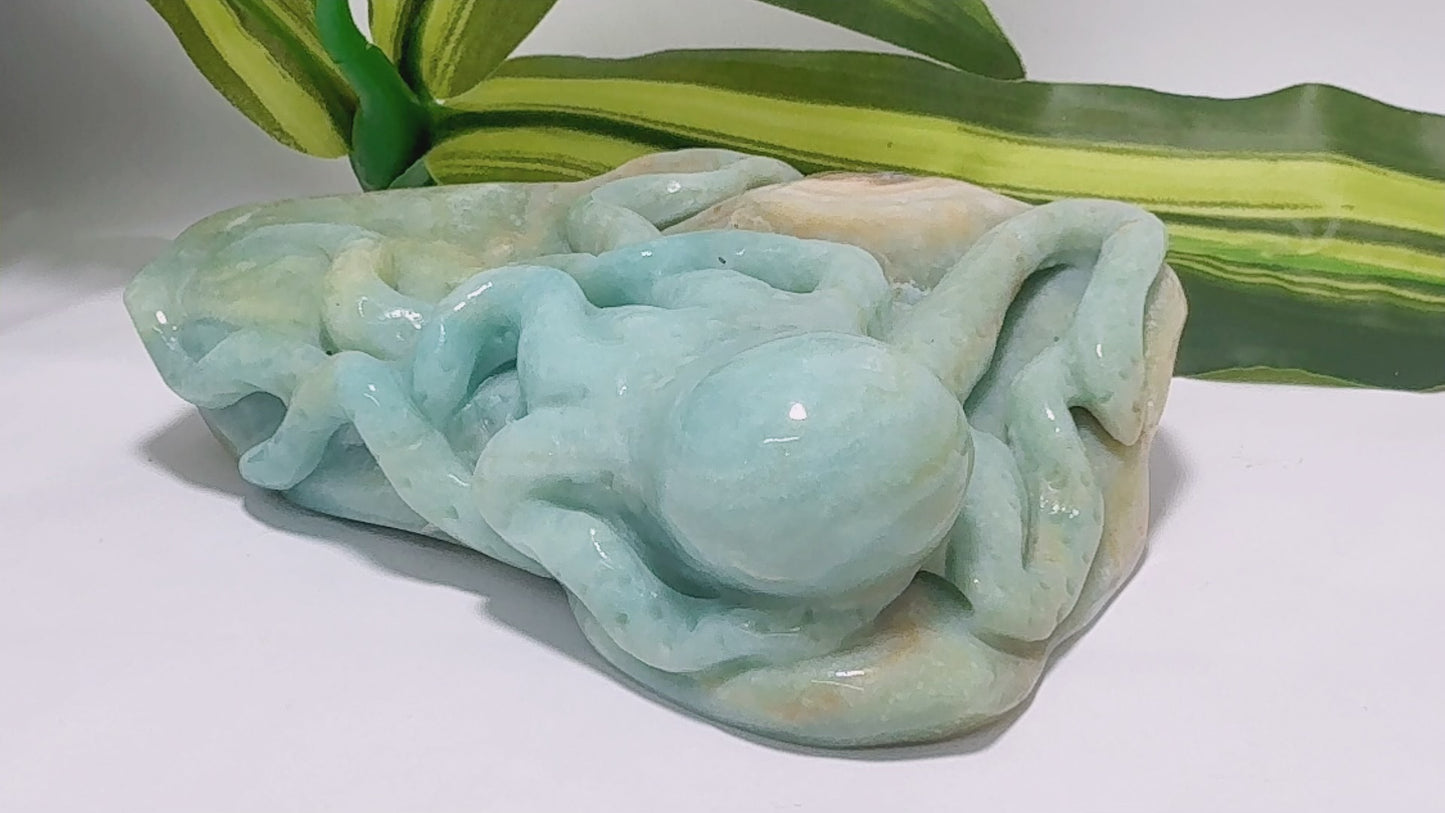 Amazonite Octopus Carving 600g