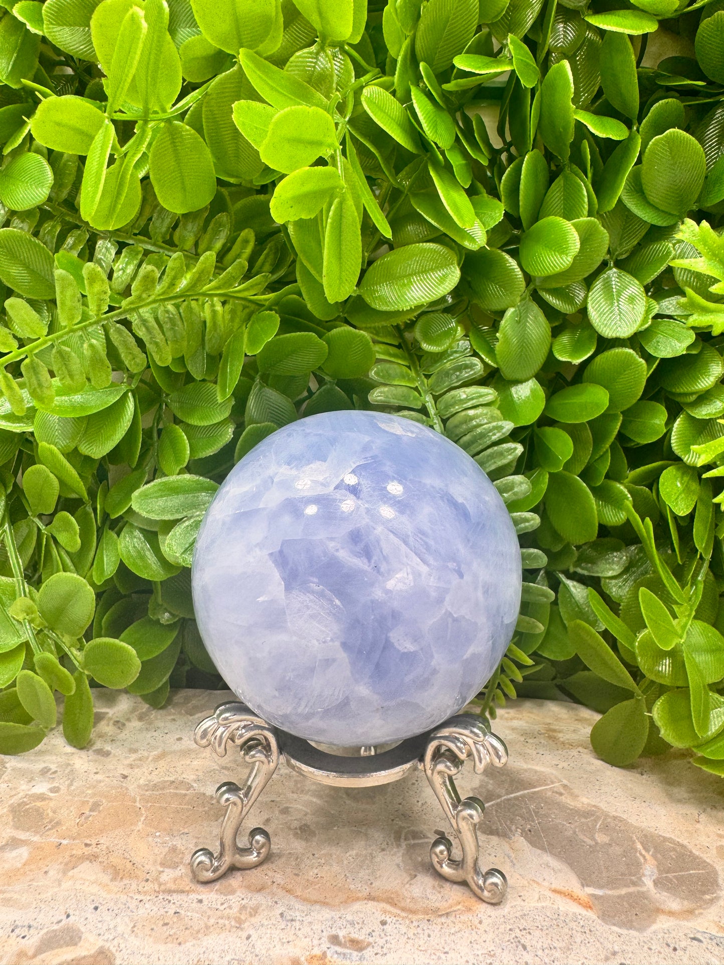 Blue Calcite Sphere 628g