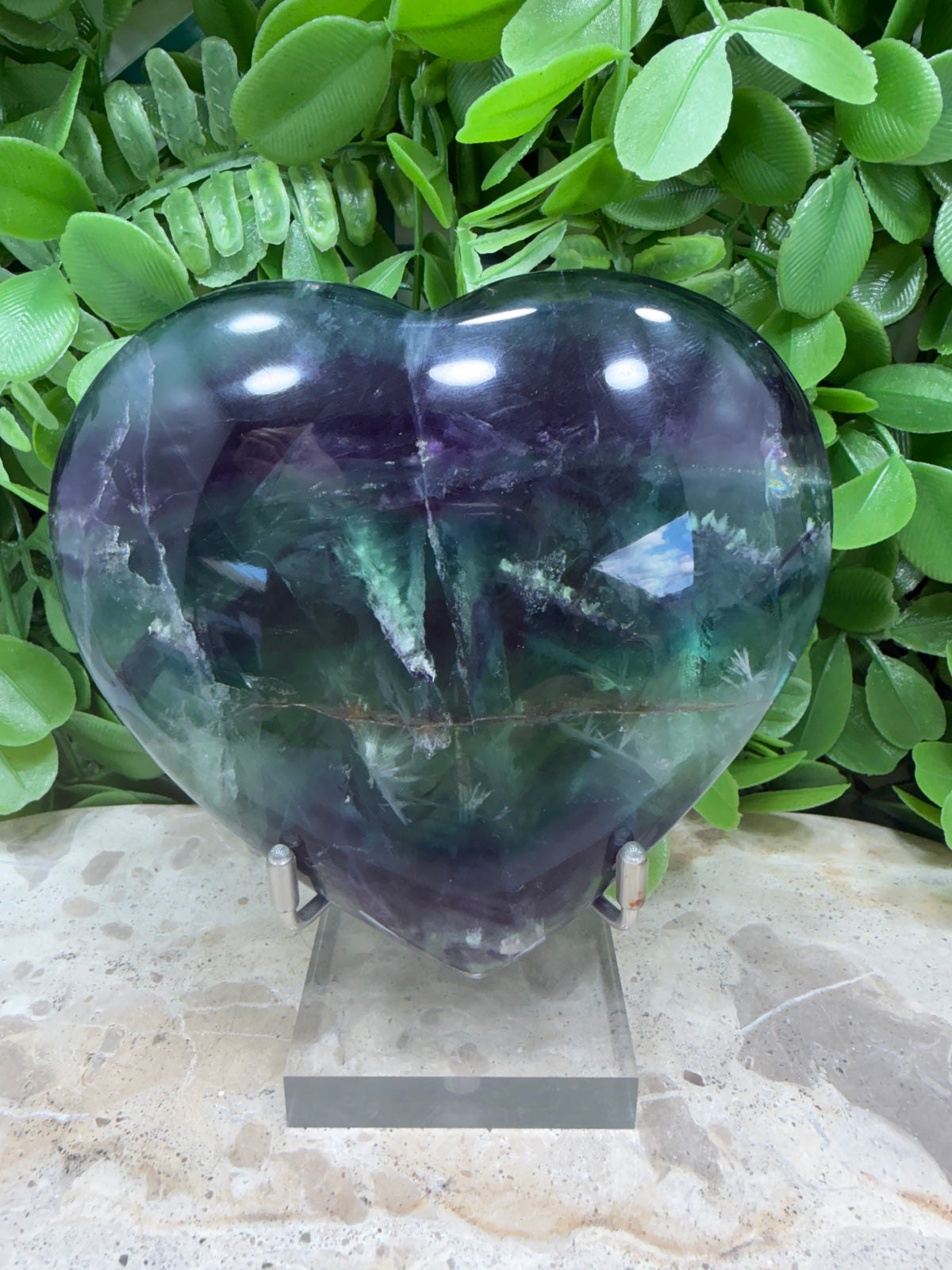 Rainbow Fluorite Heart 560g