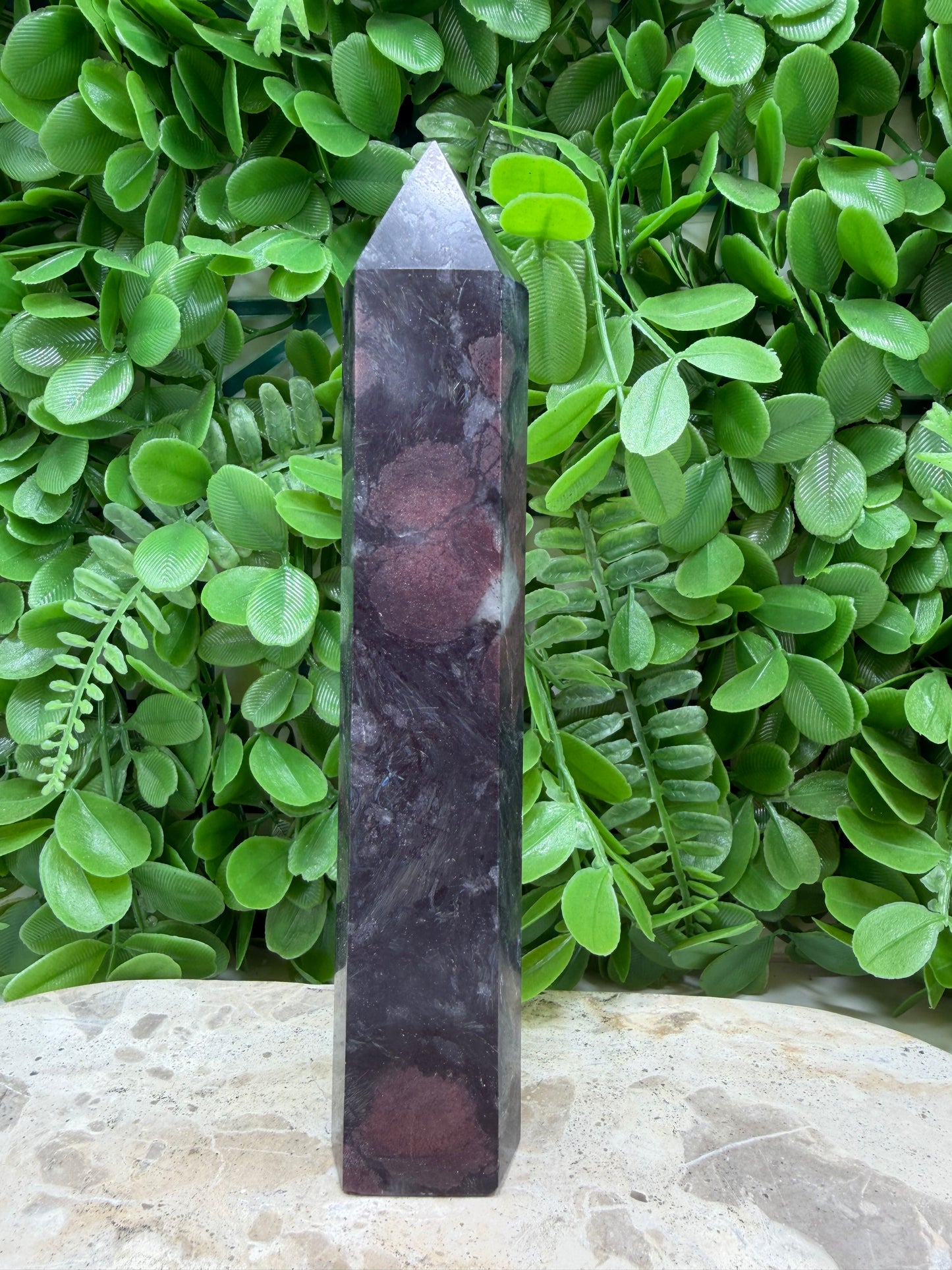 Garnet With Arfvedsonite Tower 446g