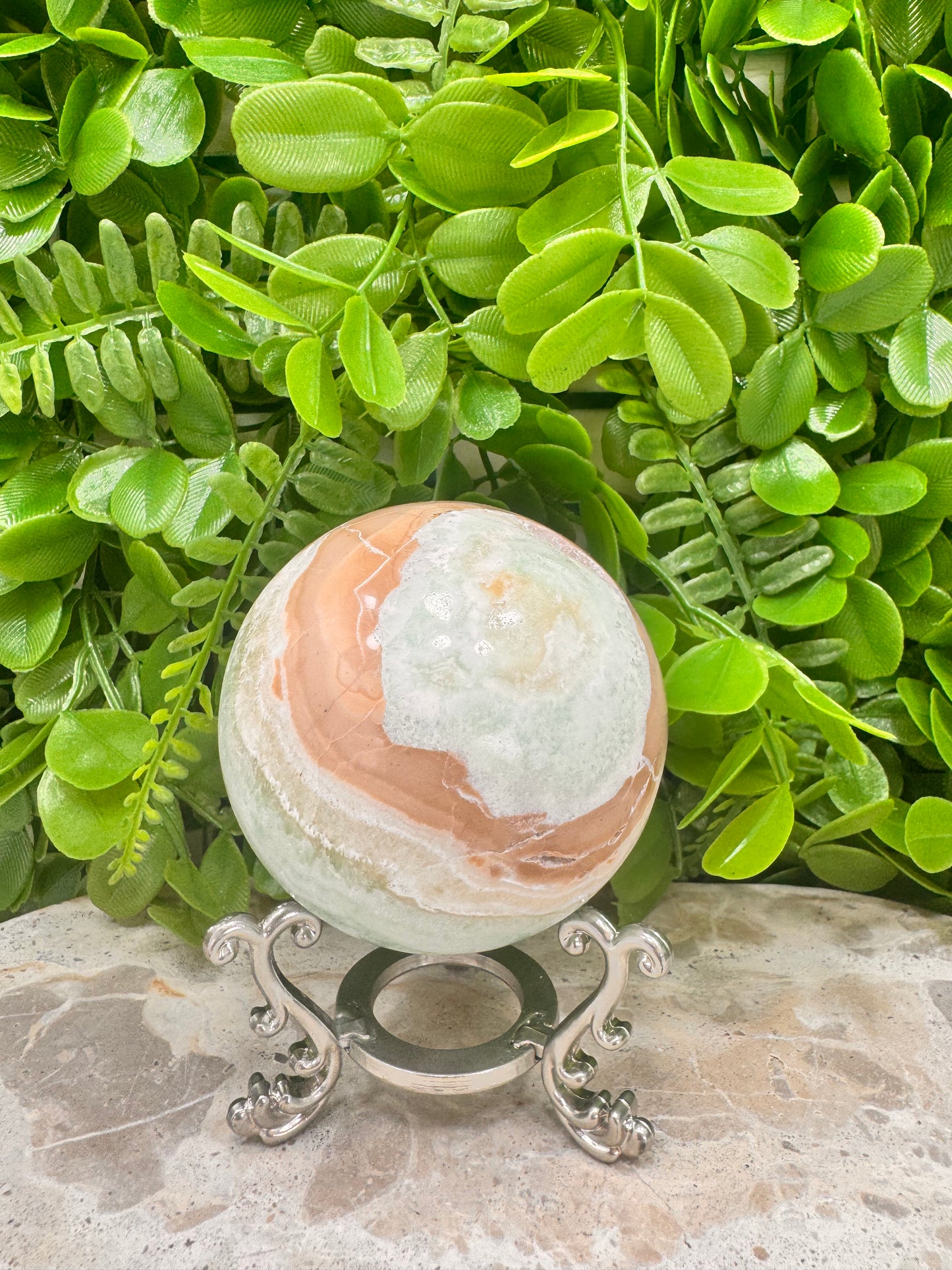 Blue Caribbean Calcite Sphere 554g