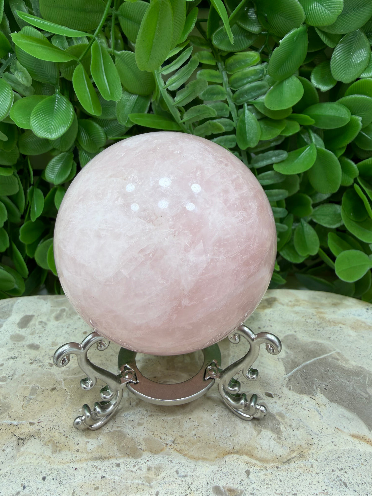Rose Quartz Sphere | Love • Compassion • Healing