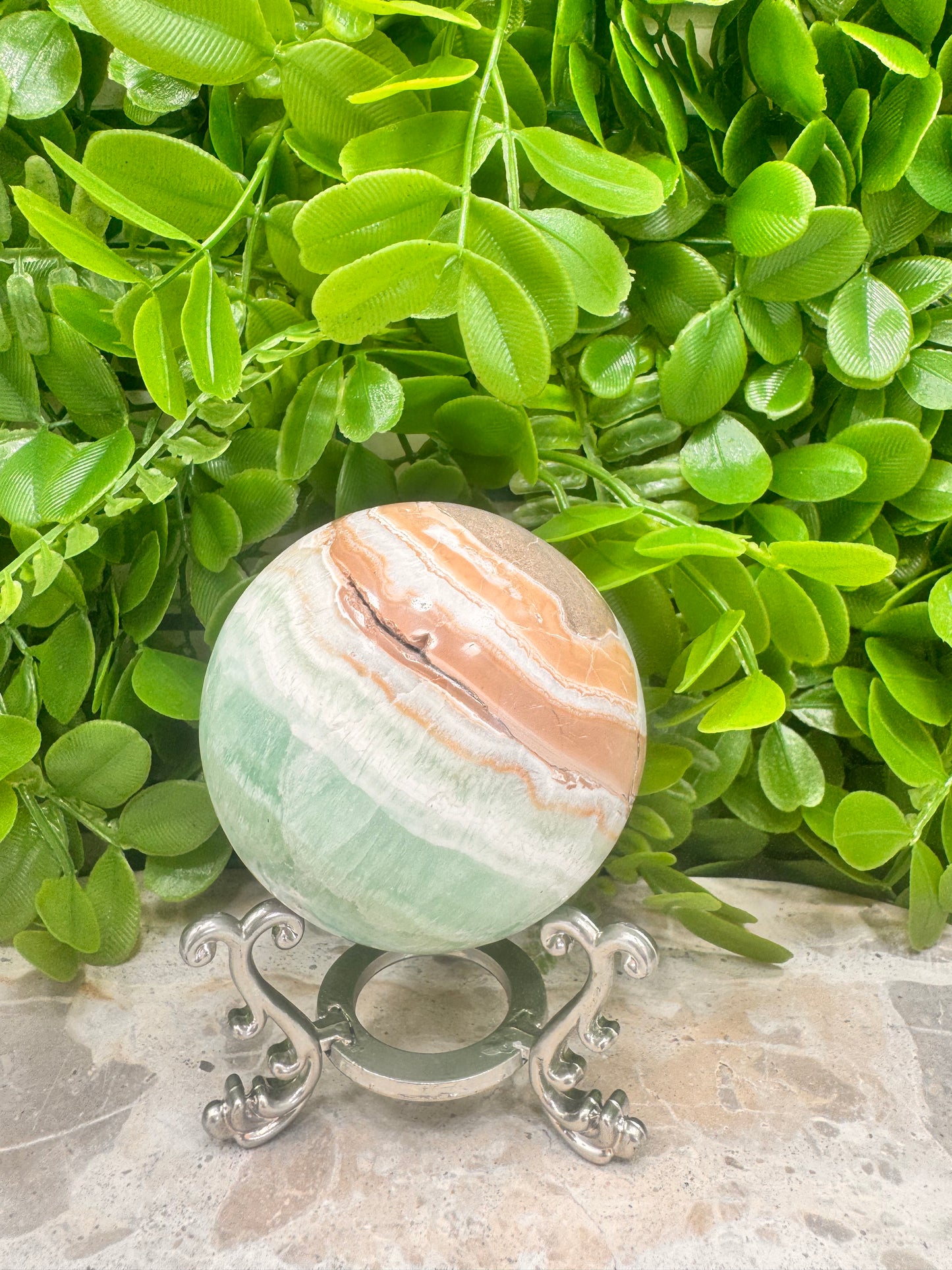 Caribbean Calcite Sphere 488g