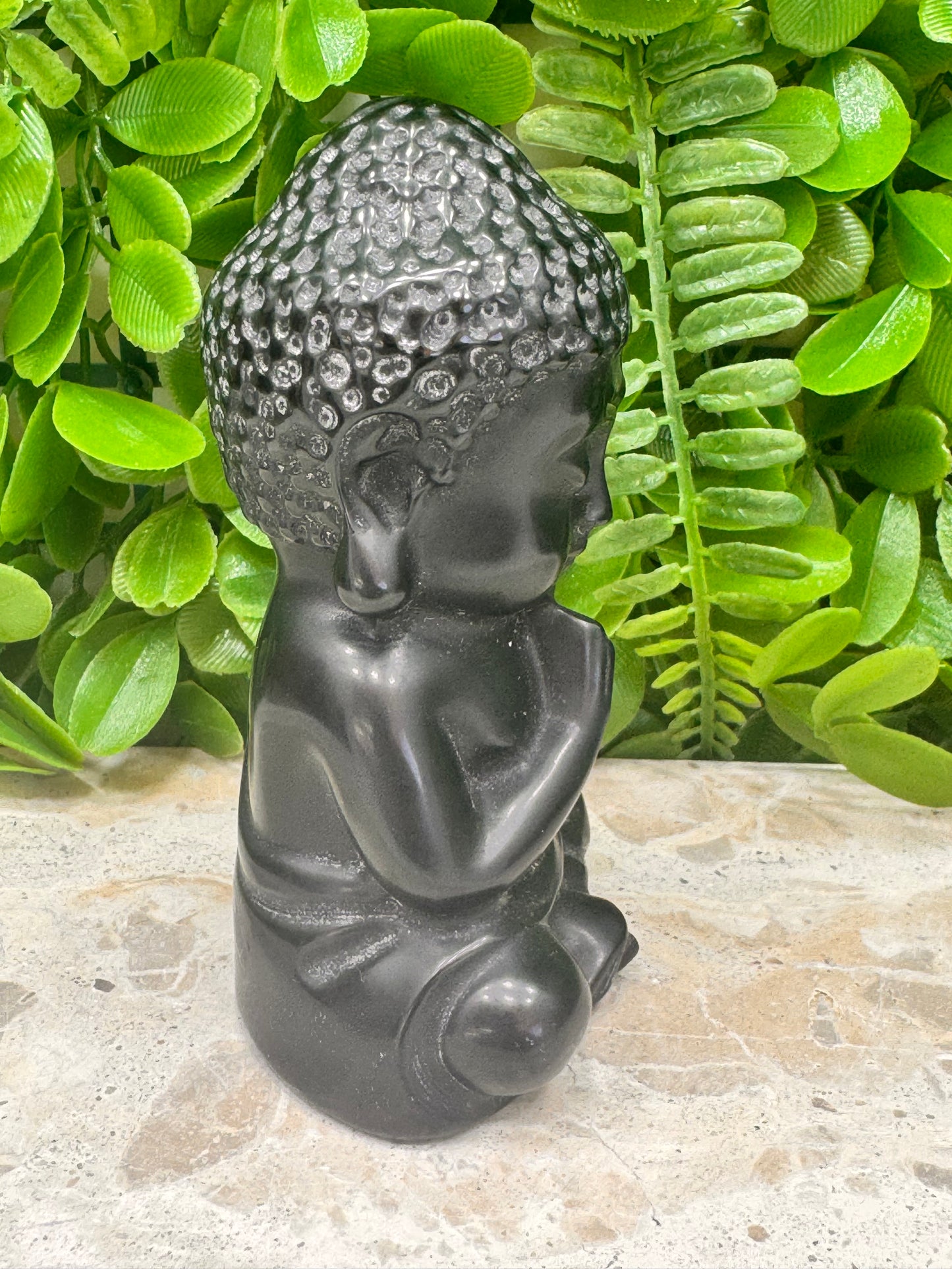 Black Obsidian Buddha 340g