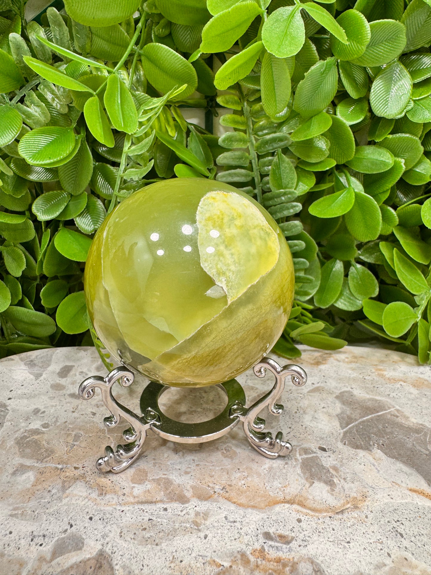 Flower Jade Sphere 408g