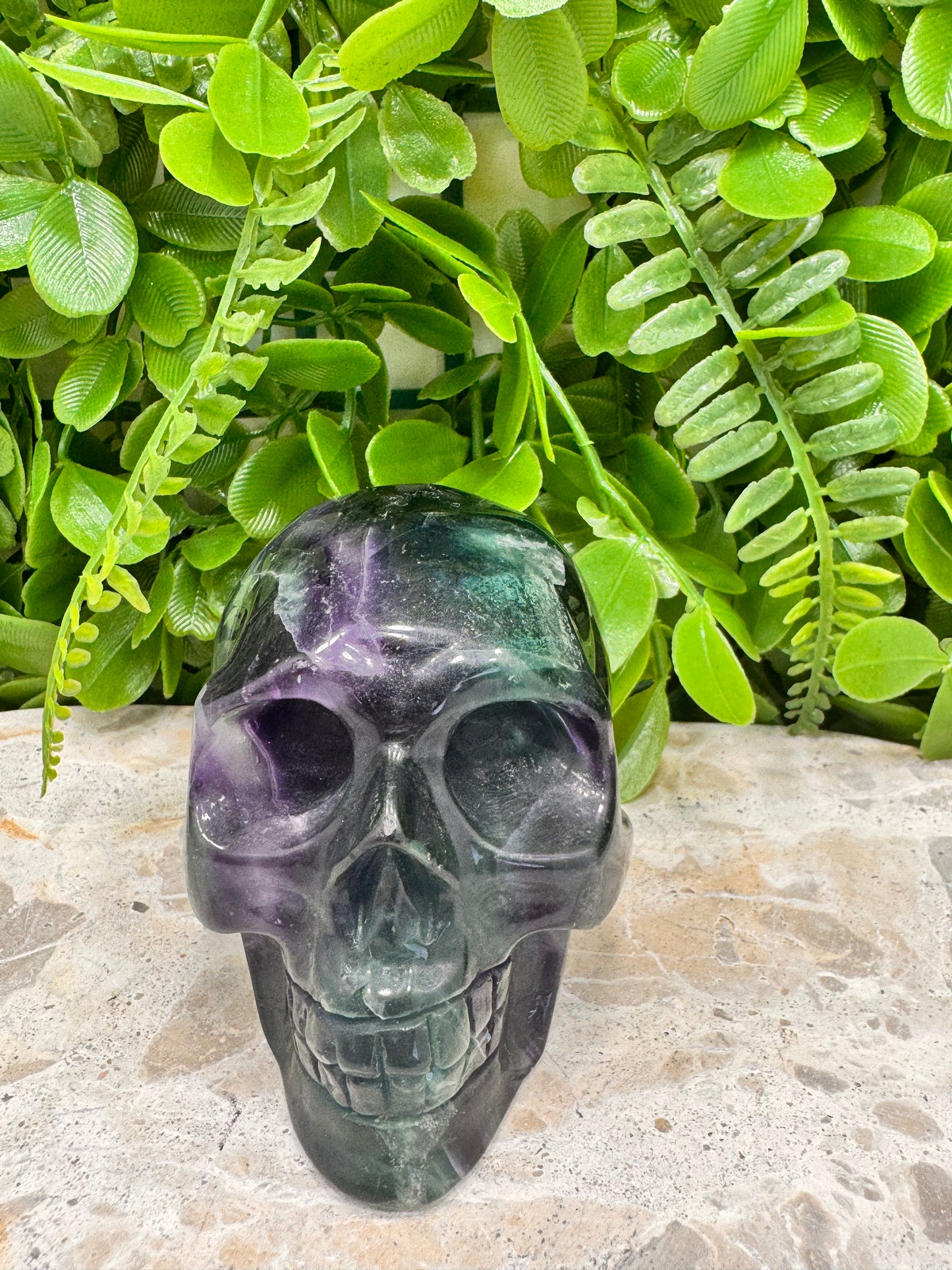 Fluorite Skull 607g