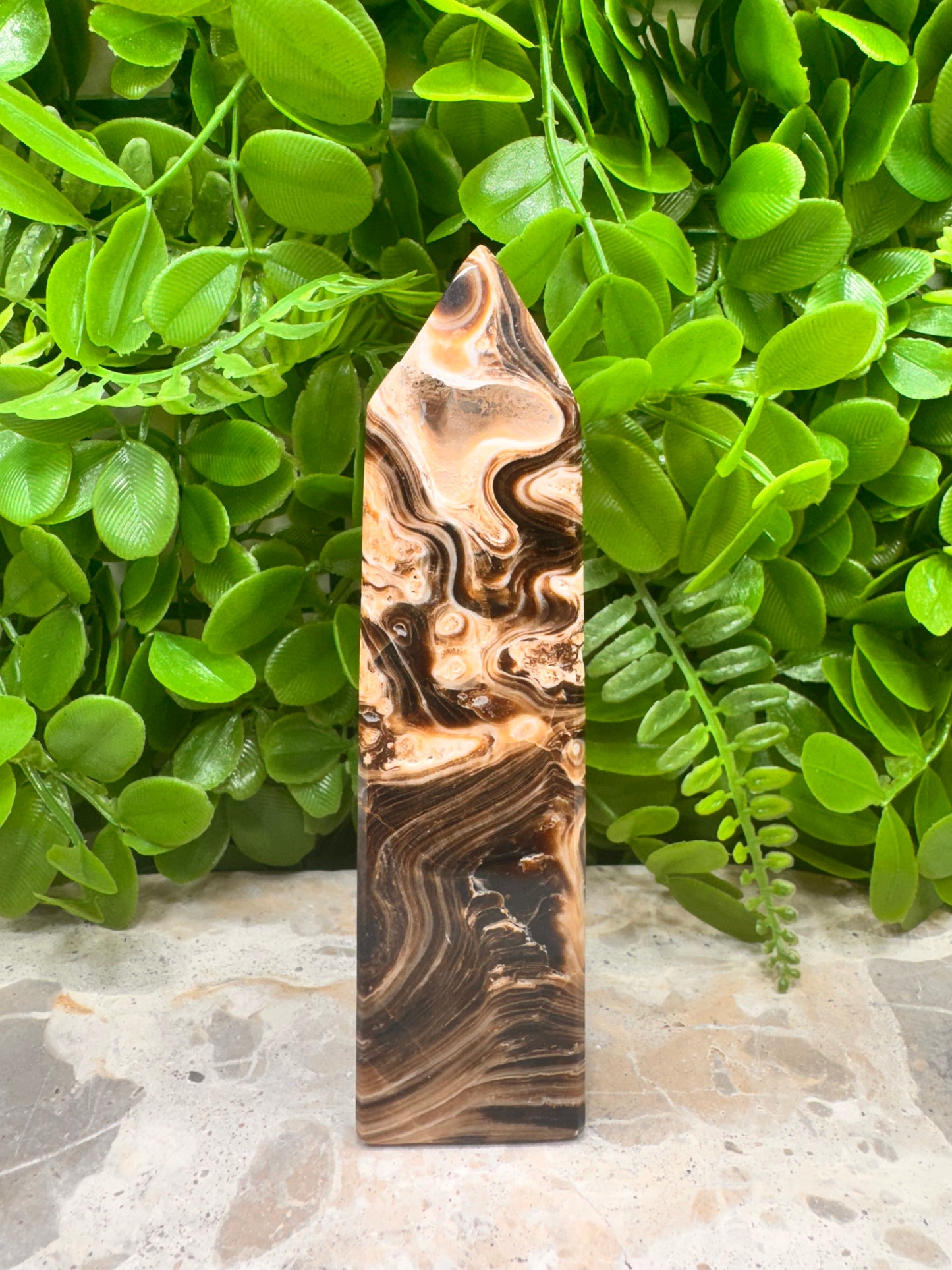 Choclate Calcite Tower 342g