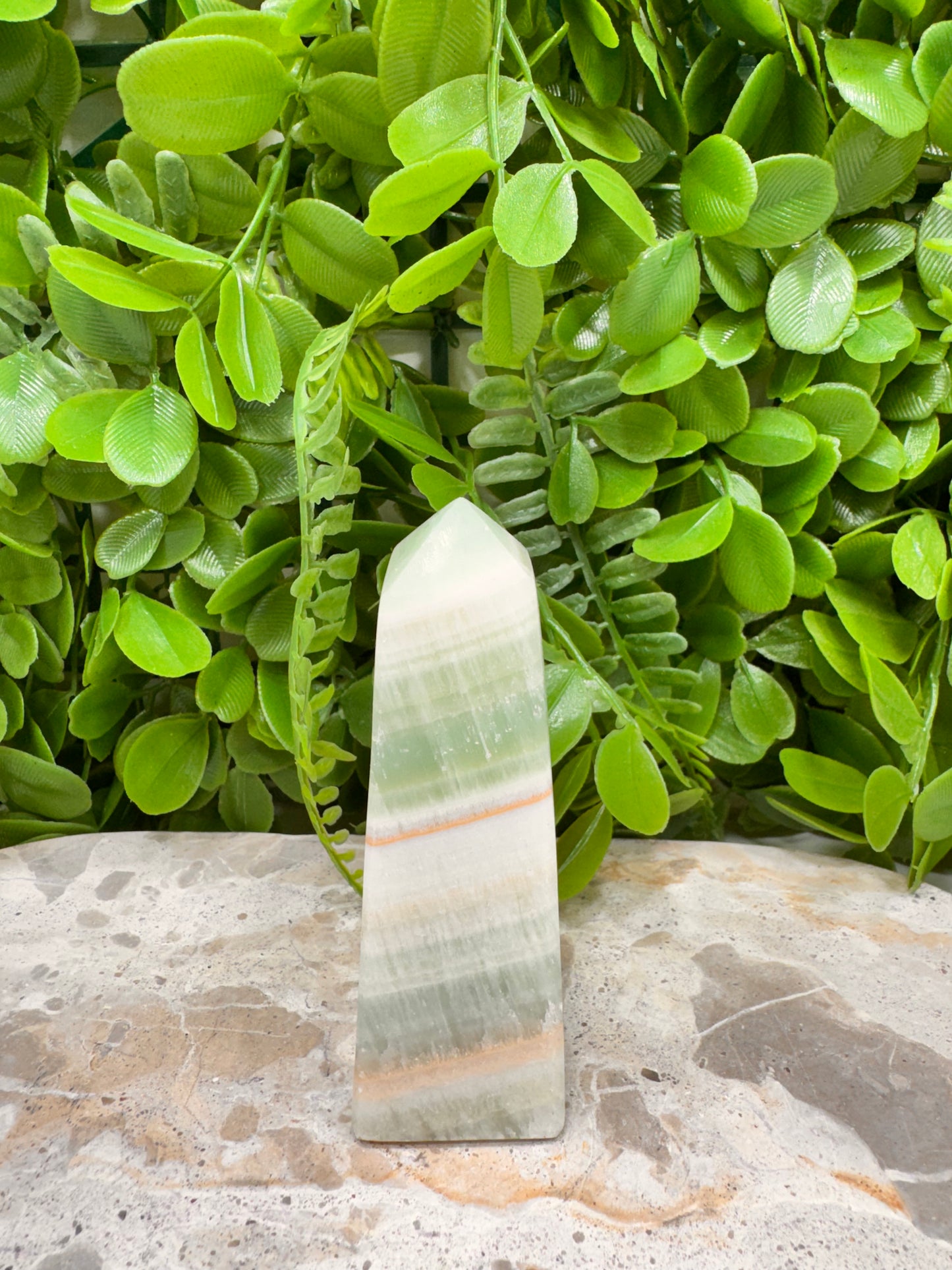 Pistachio Calcite Point 192g