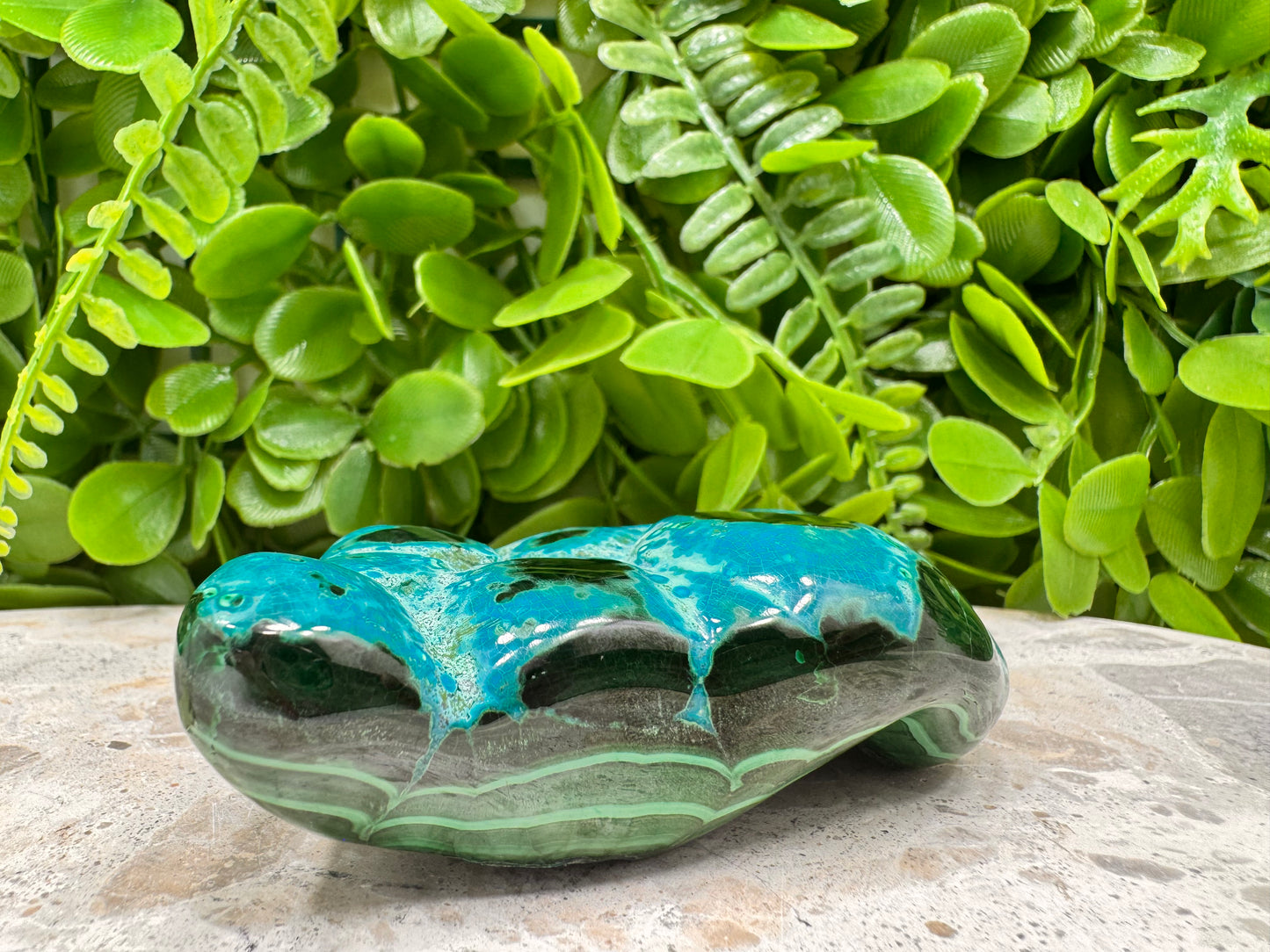 Malachite with Chryscolla Freeform 238g