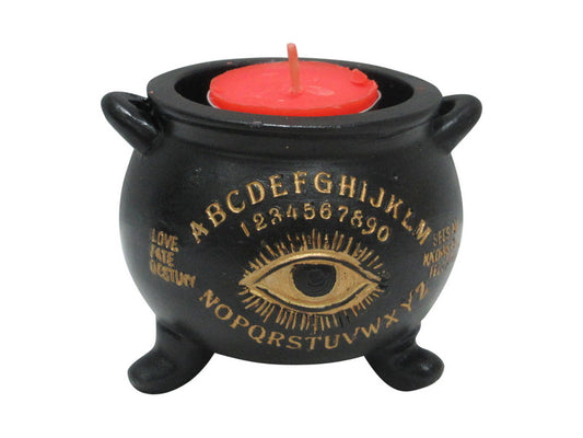 Black Cauldron Candle Holder