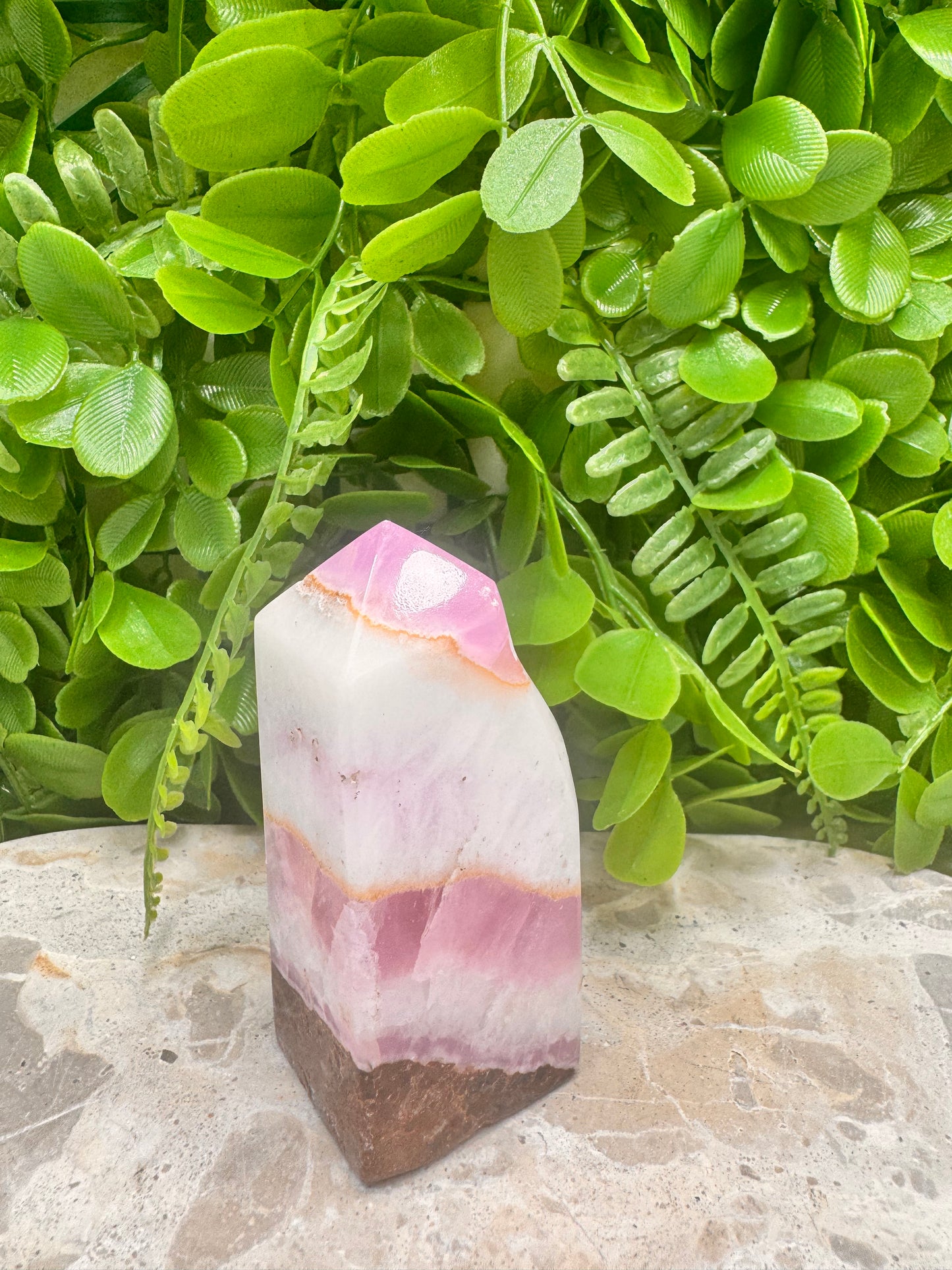Pink Aragonite Freeform Point 268g