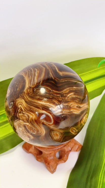 Chocolate Calcite Sphere 456g