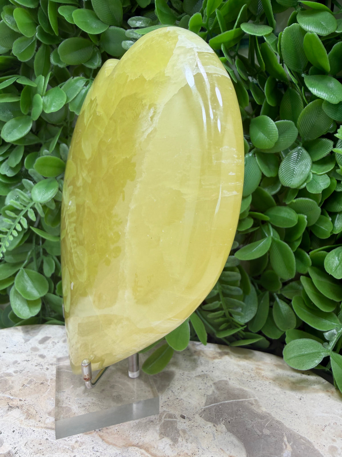 Lemon Calcite Heart 1446g