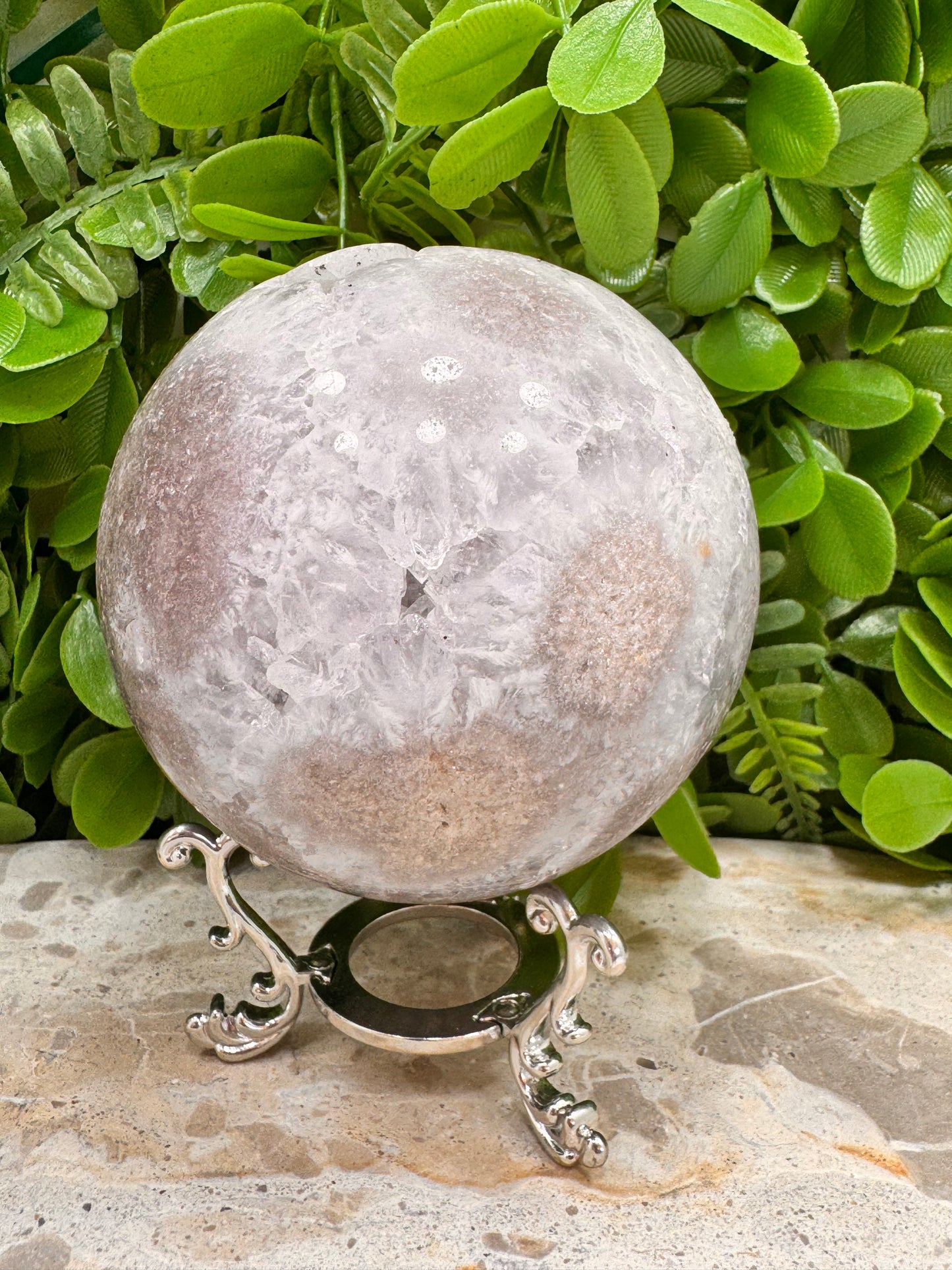 Druzy Pink Amethyst Sphere 862g