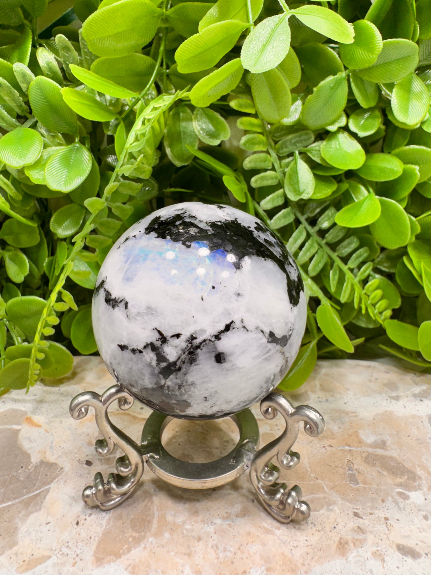 Rainbow Moonstone Sphere 361g