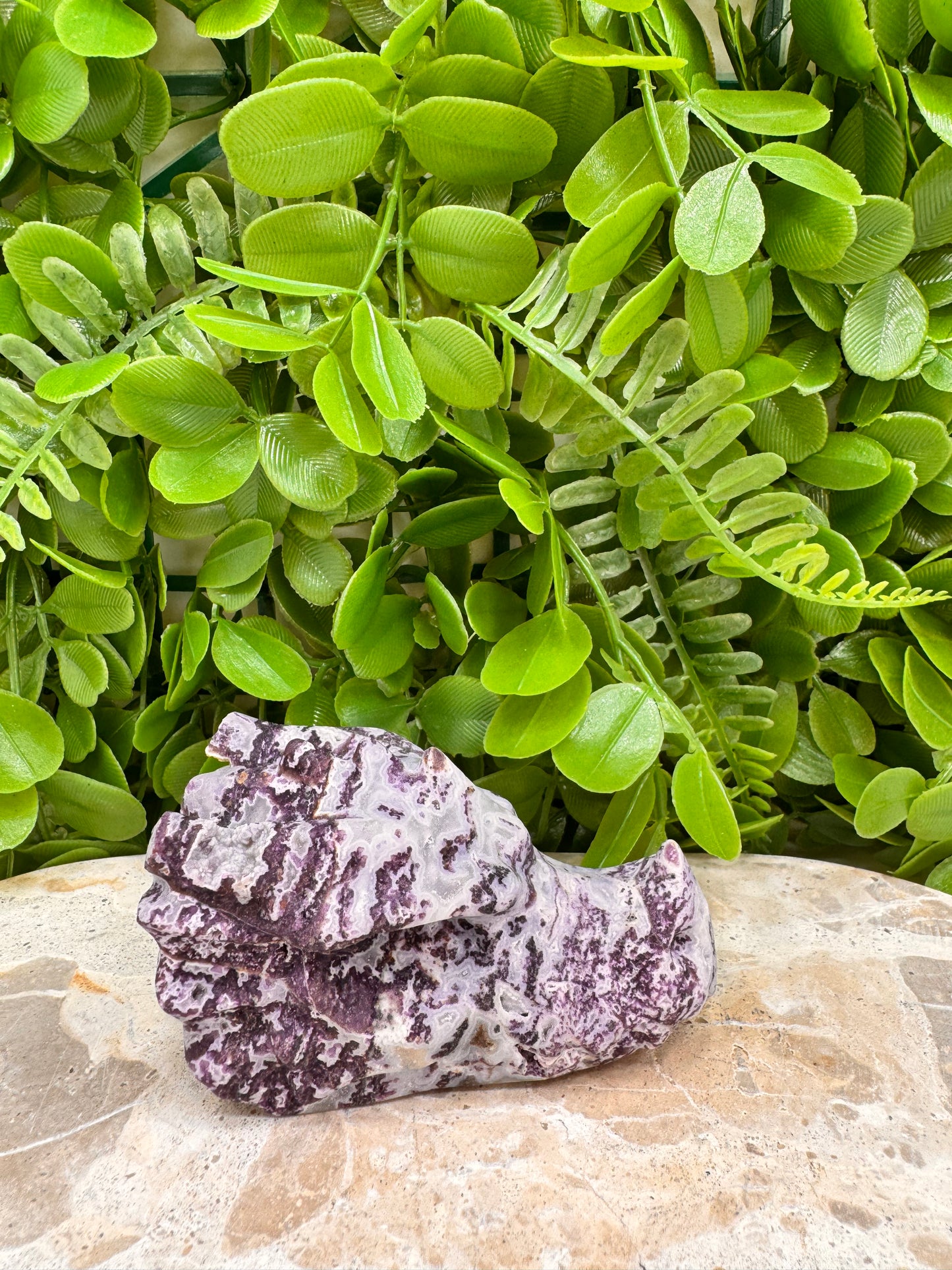 Purple Sphalerite Dragon Skull 298g
