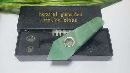Green Aventurine Gemstone Pipe